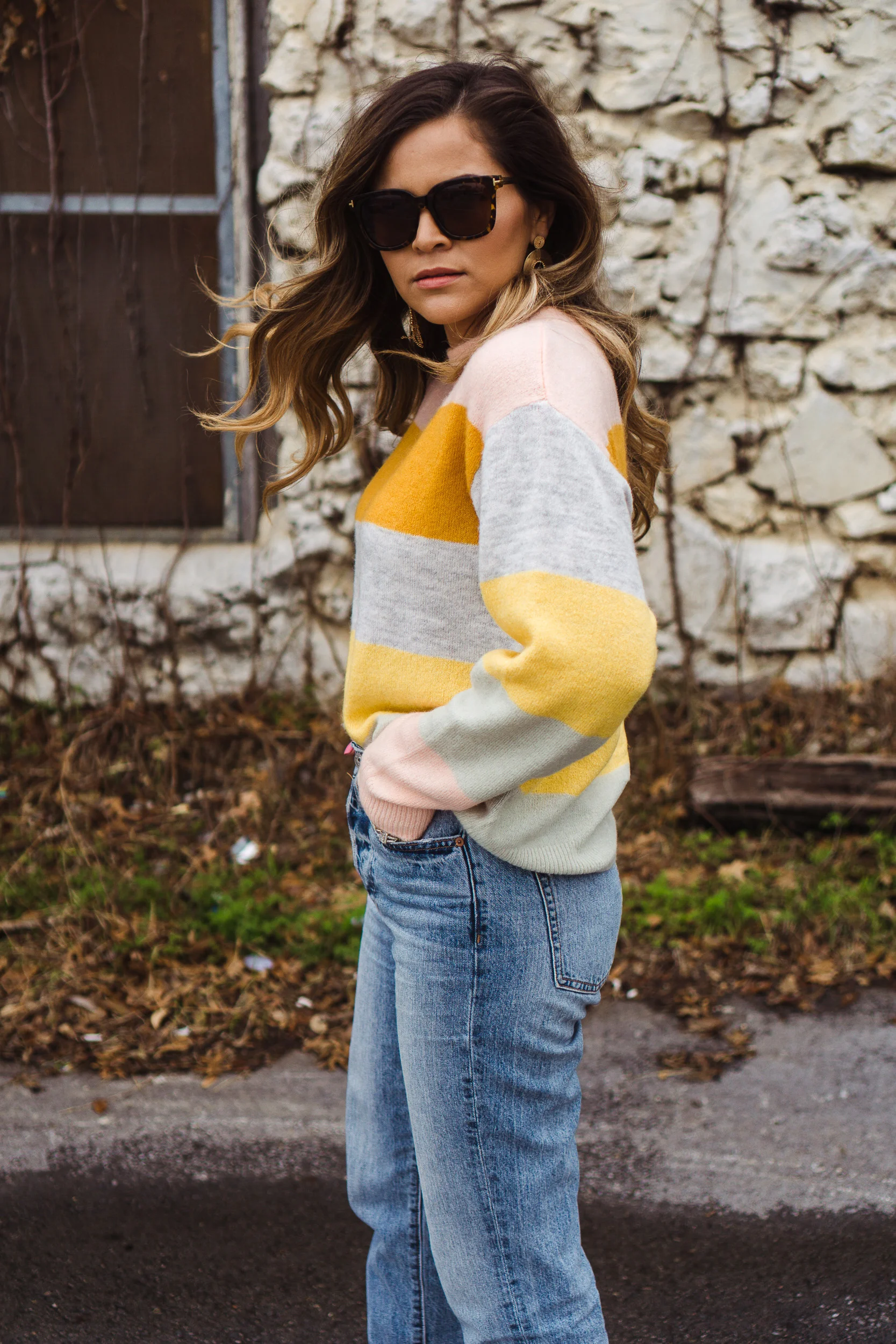 Spring Feels with A Colorful Sweater
