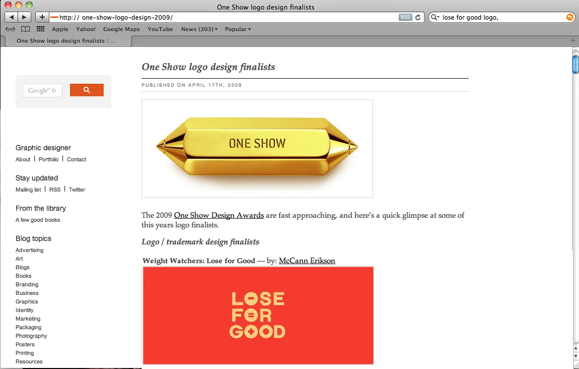 One Show Finalist.