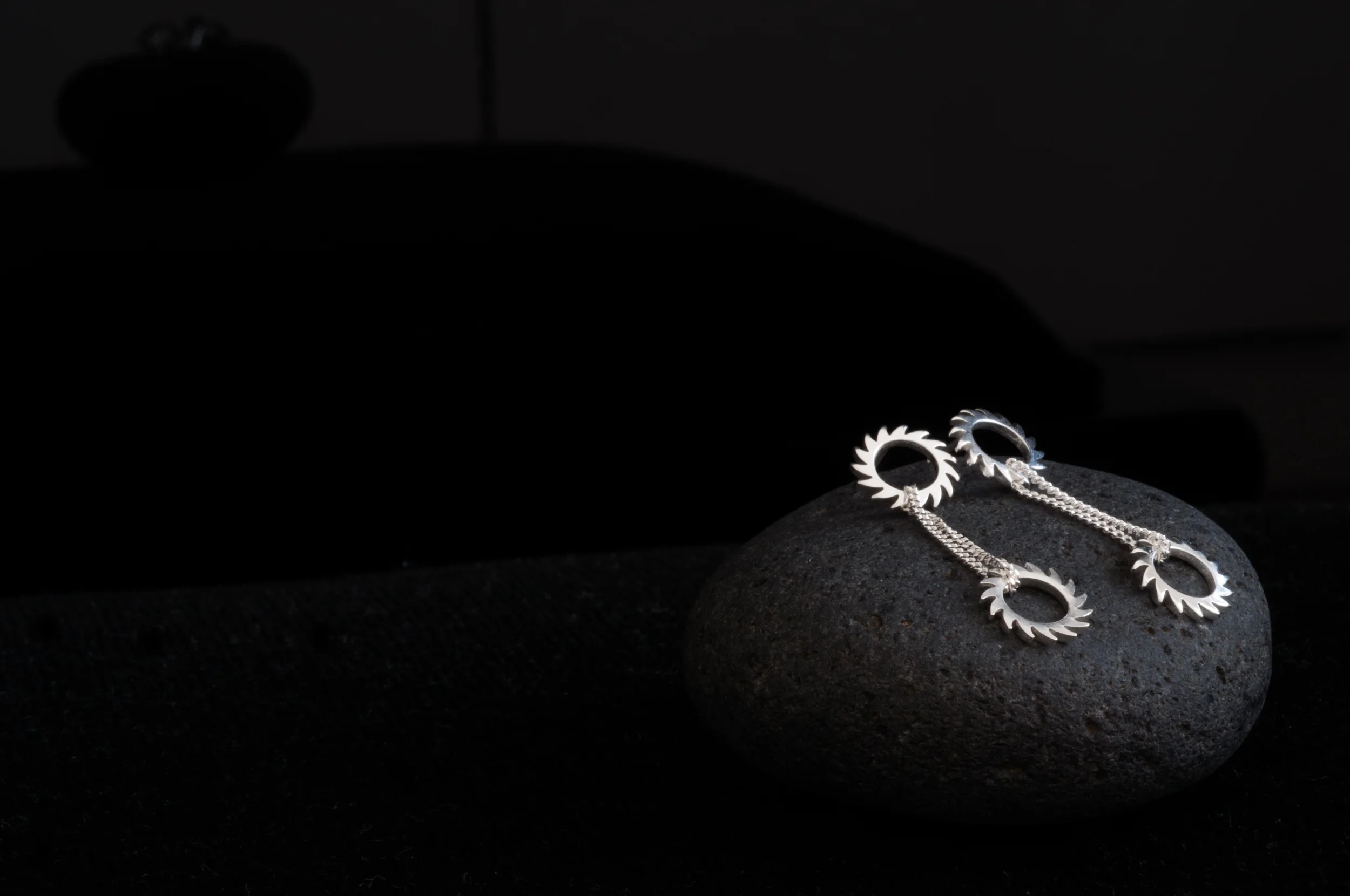  Double earrings, sterling silver 
