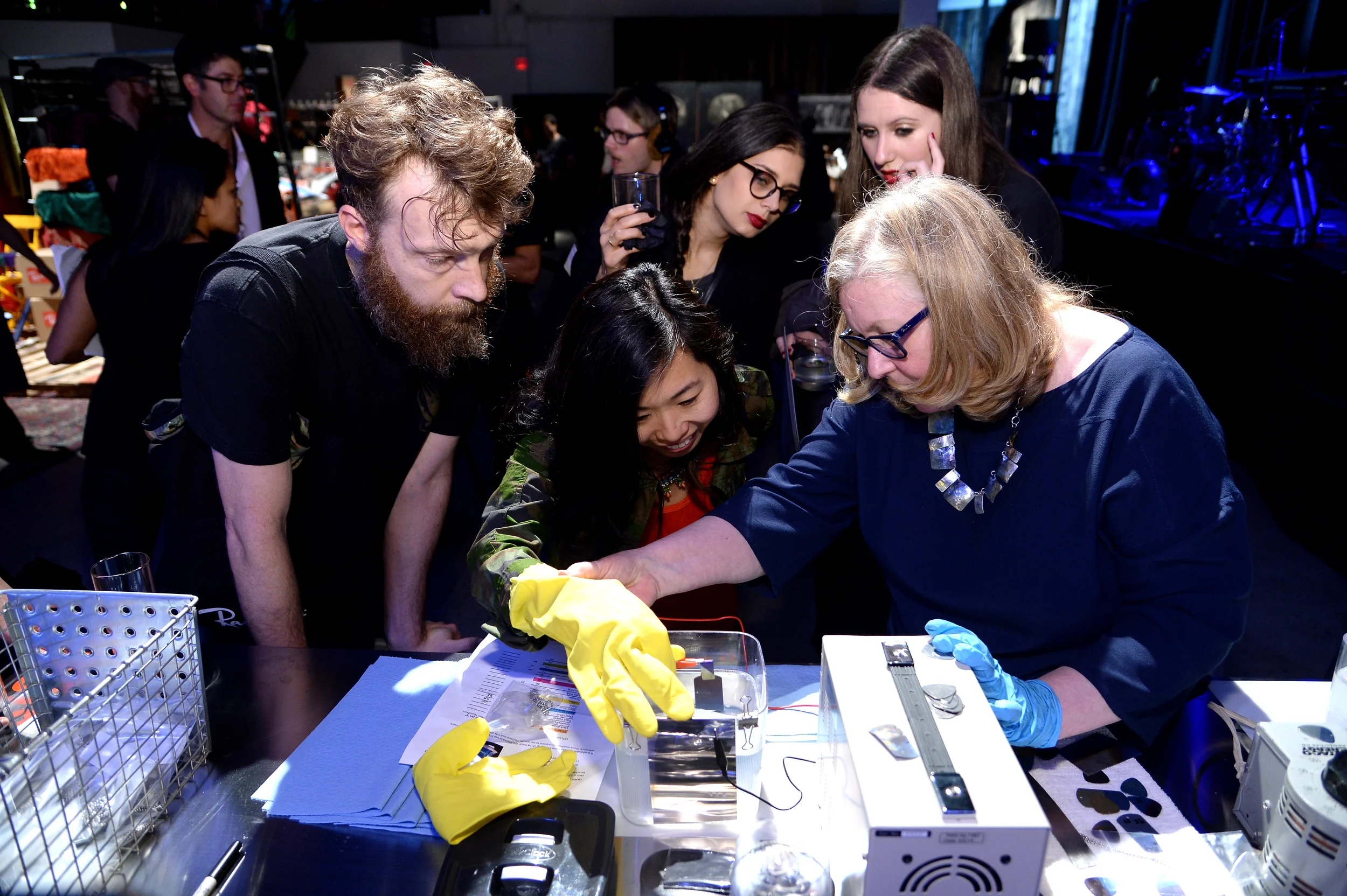  Maker Pat Daugherty also inhabited the space and custom anodized titanium guitar picks using a unique voltage based system that allows for different colors with the turn of a knob. 