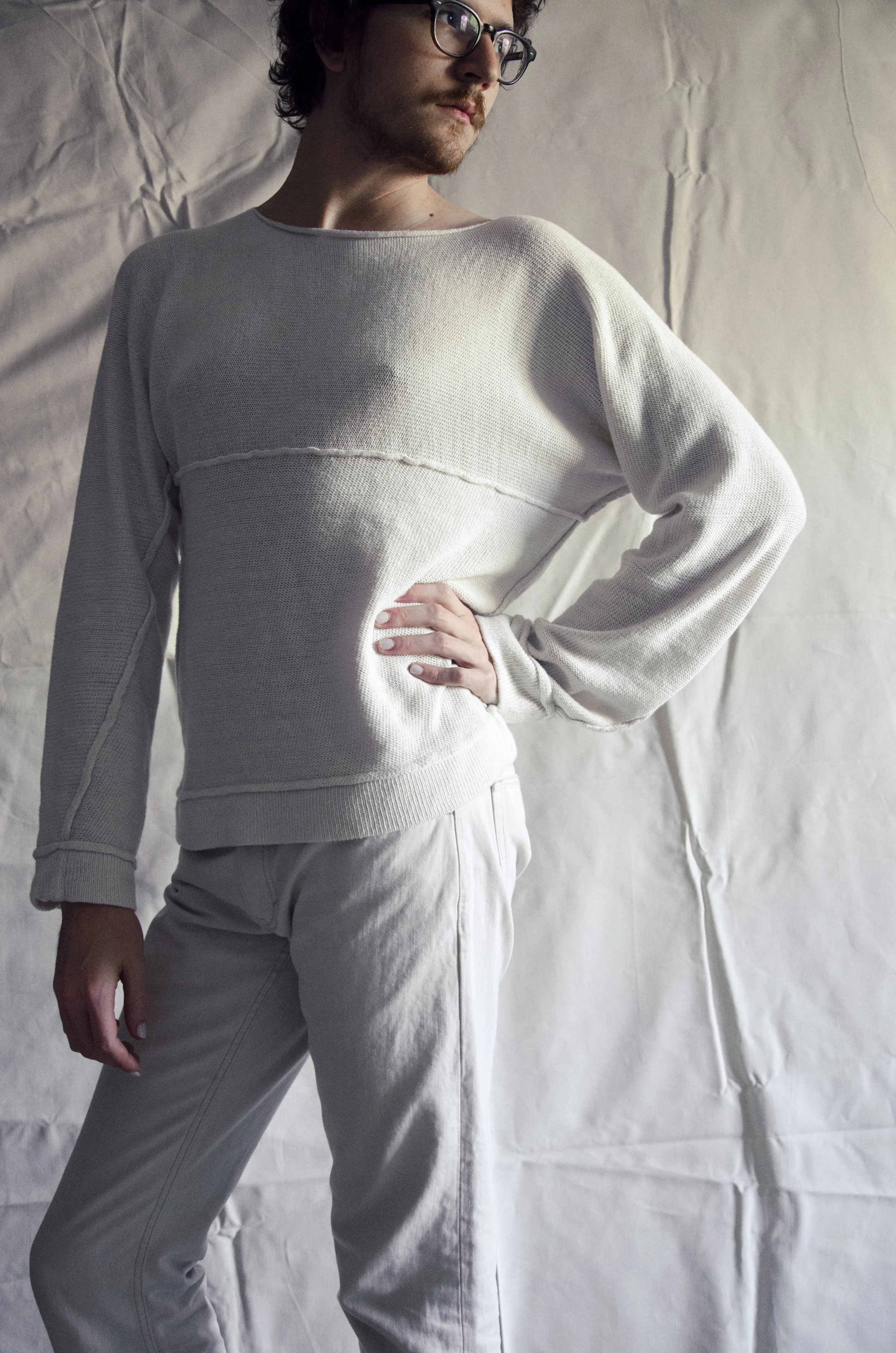 Un-dyed Cotton sweater