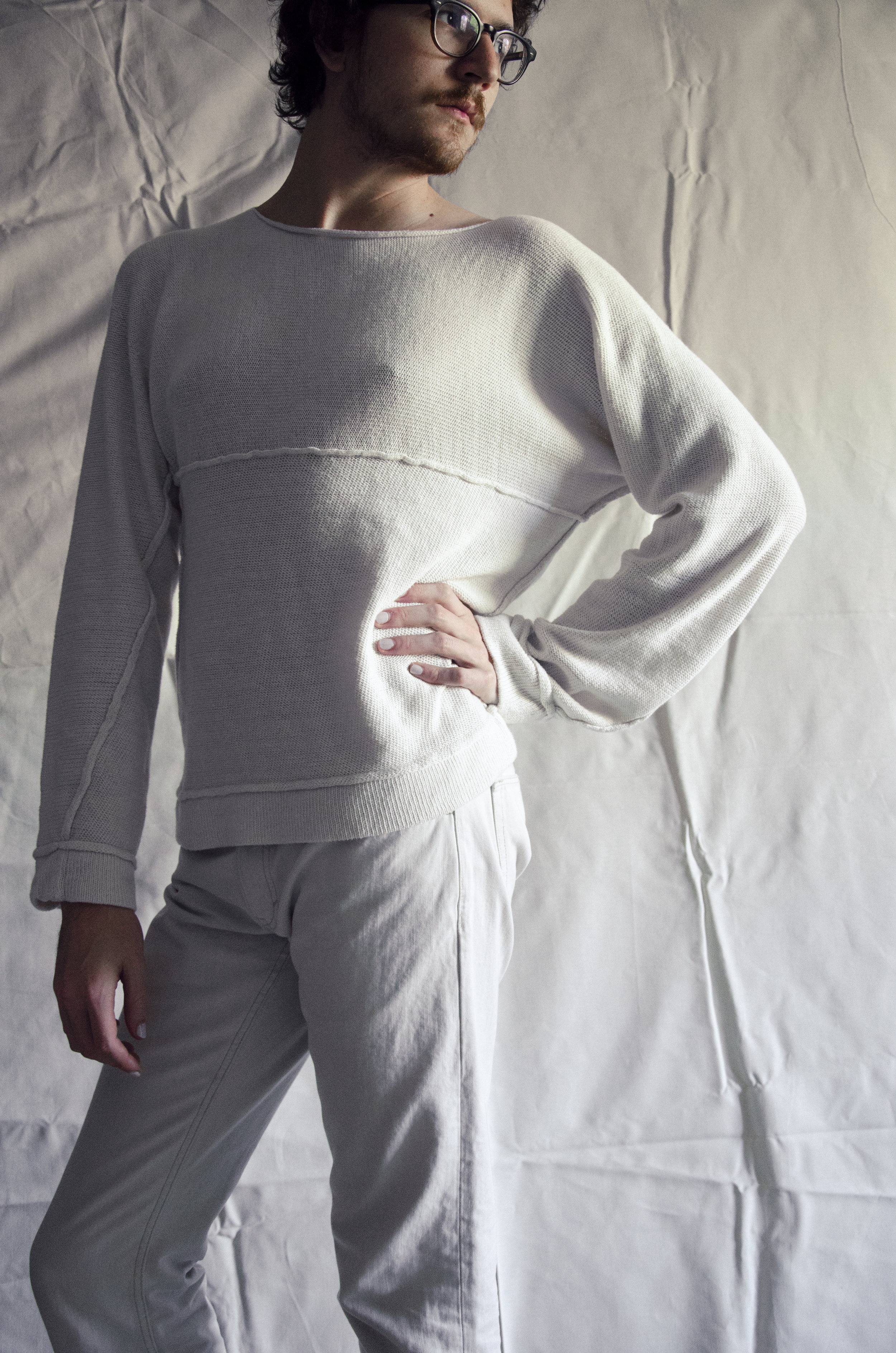 Un-dyed Cotton sweater
