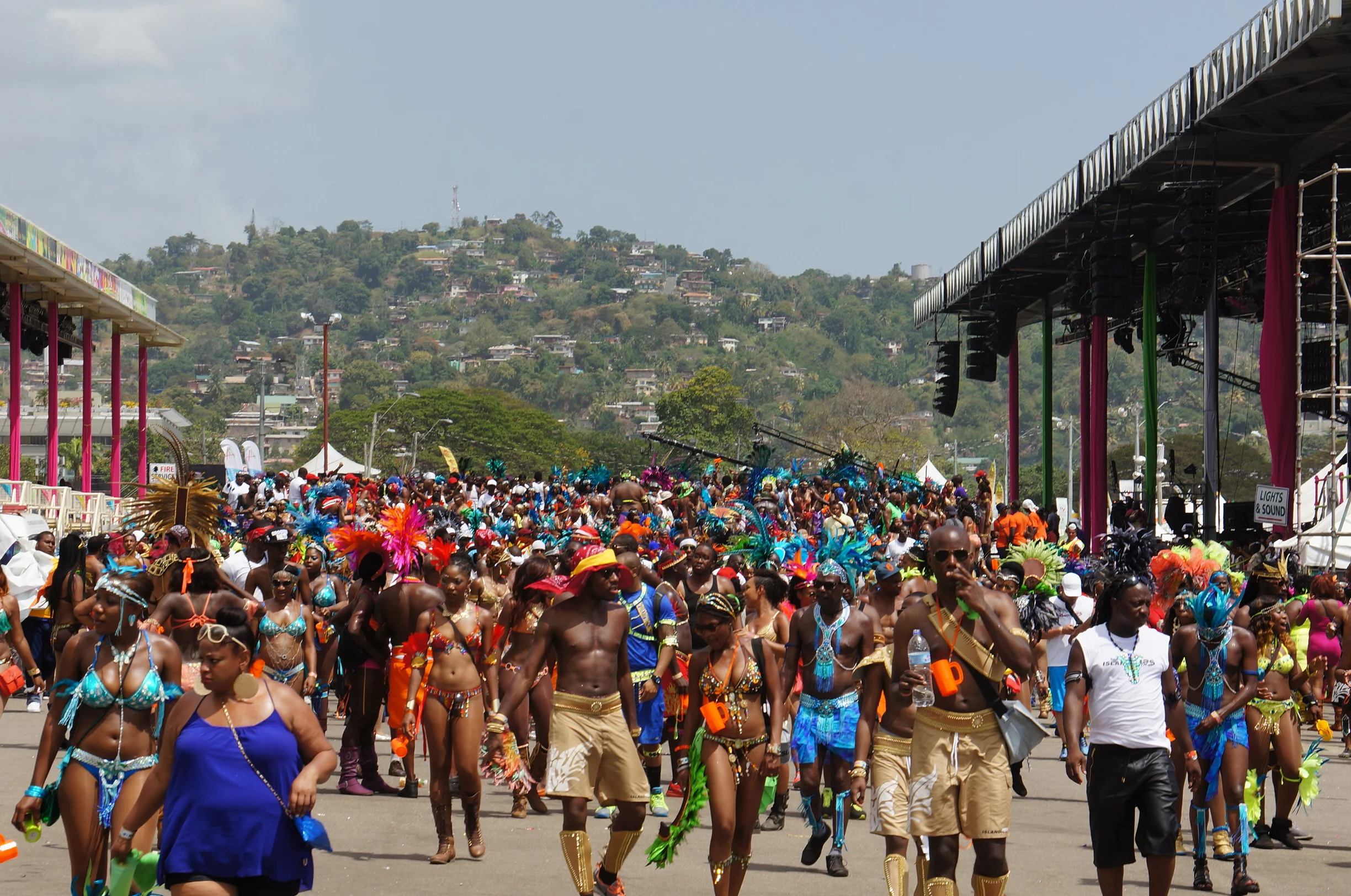 The heart of Port of Spain -Carnival Tuesday.