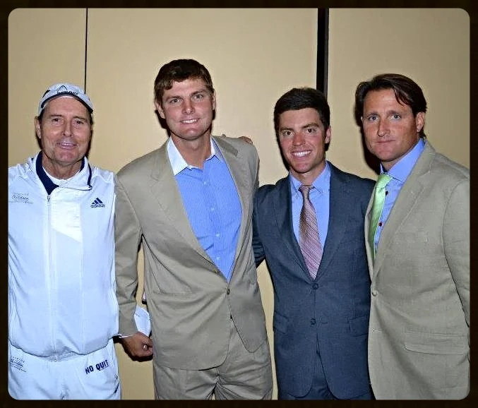 Board of Directors members Marty Hennessy (far left) and Ryan Wolfington (far right) with our first and second children, Frideric Prandecki and Trenton Alenik.