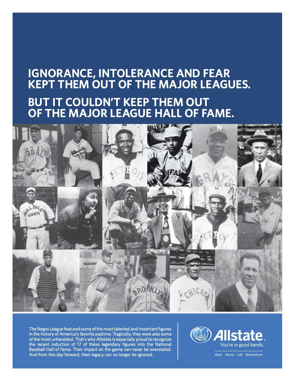  Allstate “Negro League Major League Hall Of Fame” 