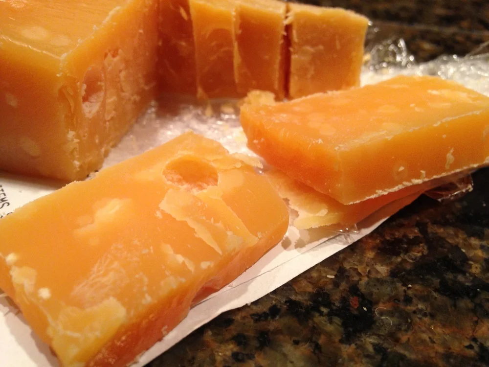 Crumbly wedges of Vintage 5-Year Gouda, replete with caverns of age and clusters of tyrosine crystals MIAM MIAM