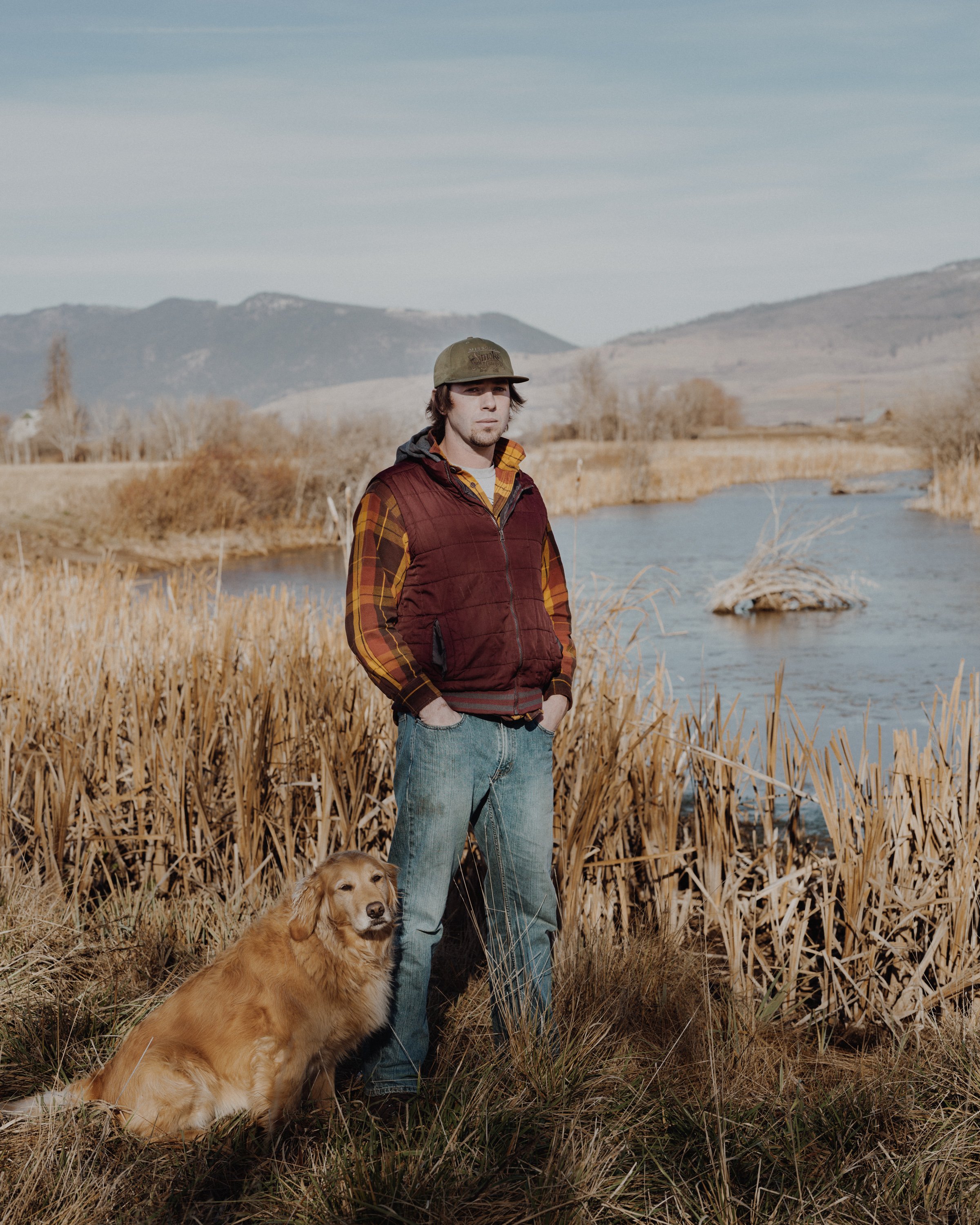  Smokejumper Tyson Lucier with his dog - photographed for  BuzzFeed News  
