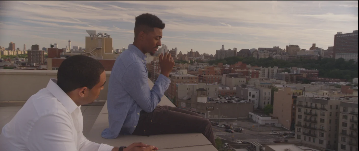 Lucky I'm not scared of heights. He stands up in this scene and I stand up with him. 