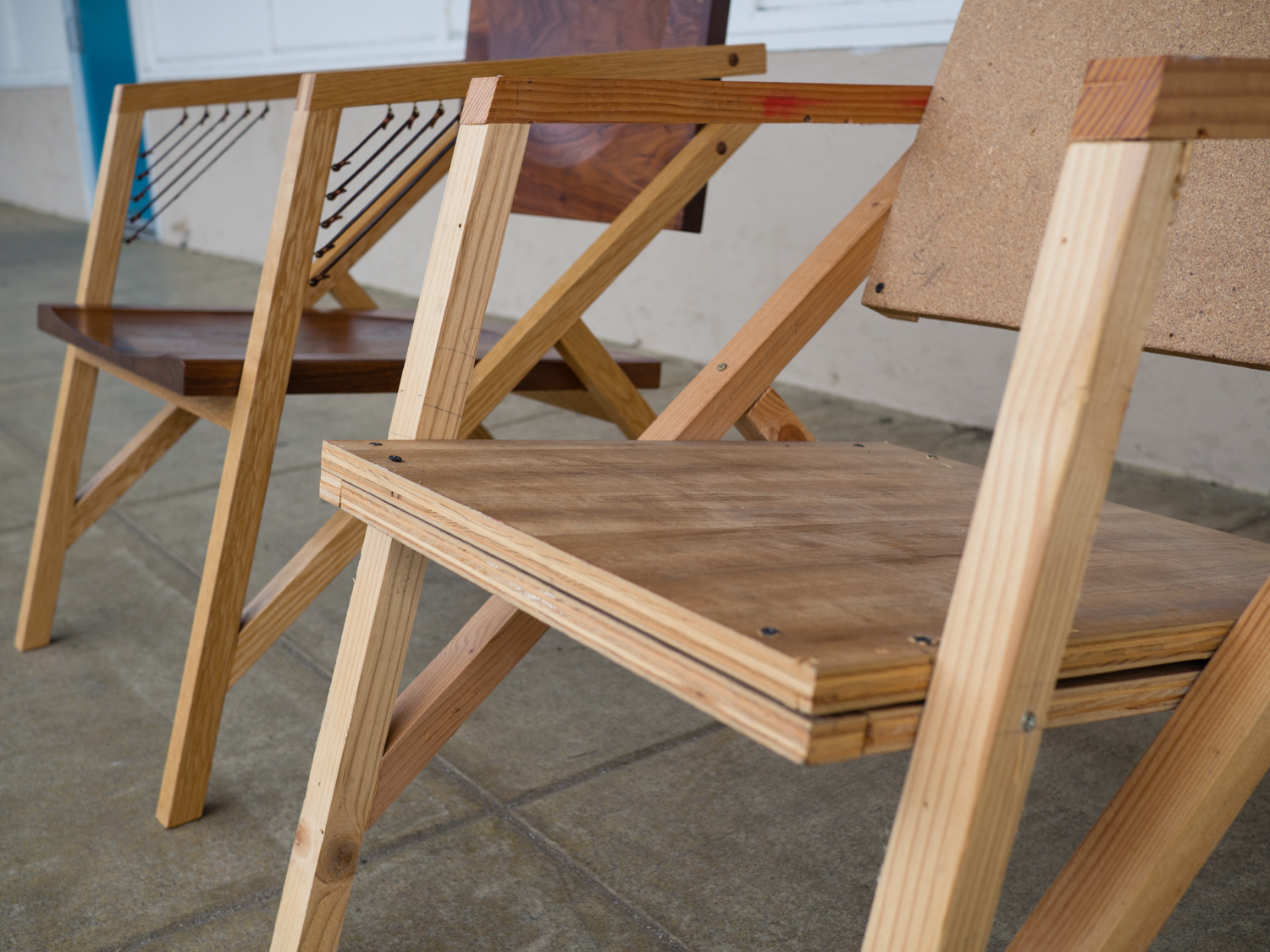 Final and prototype chair together