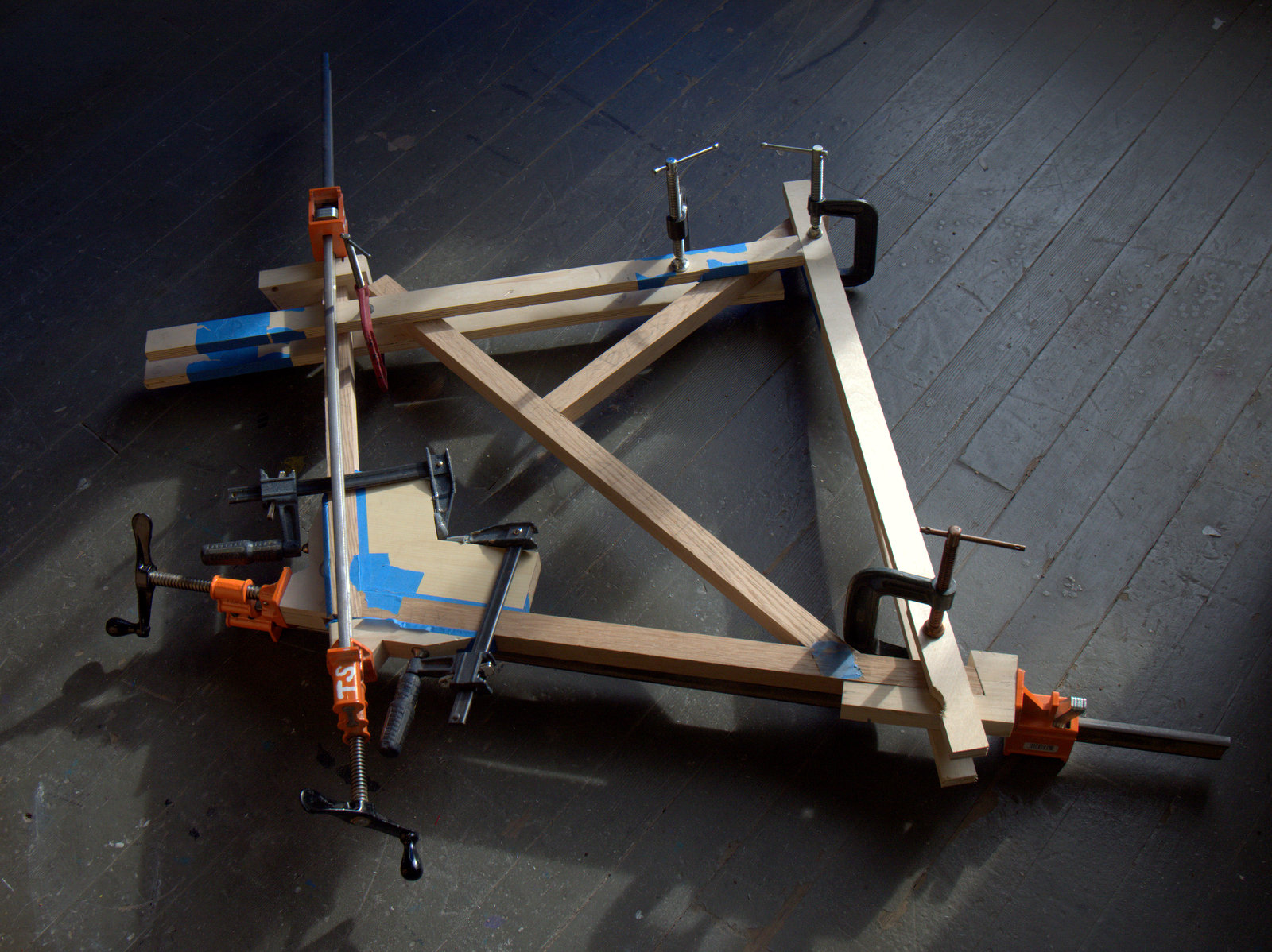 Clamping set up for the chair frame