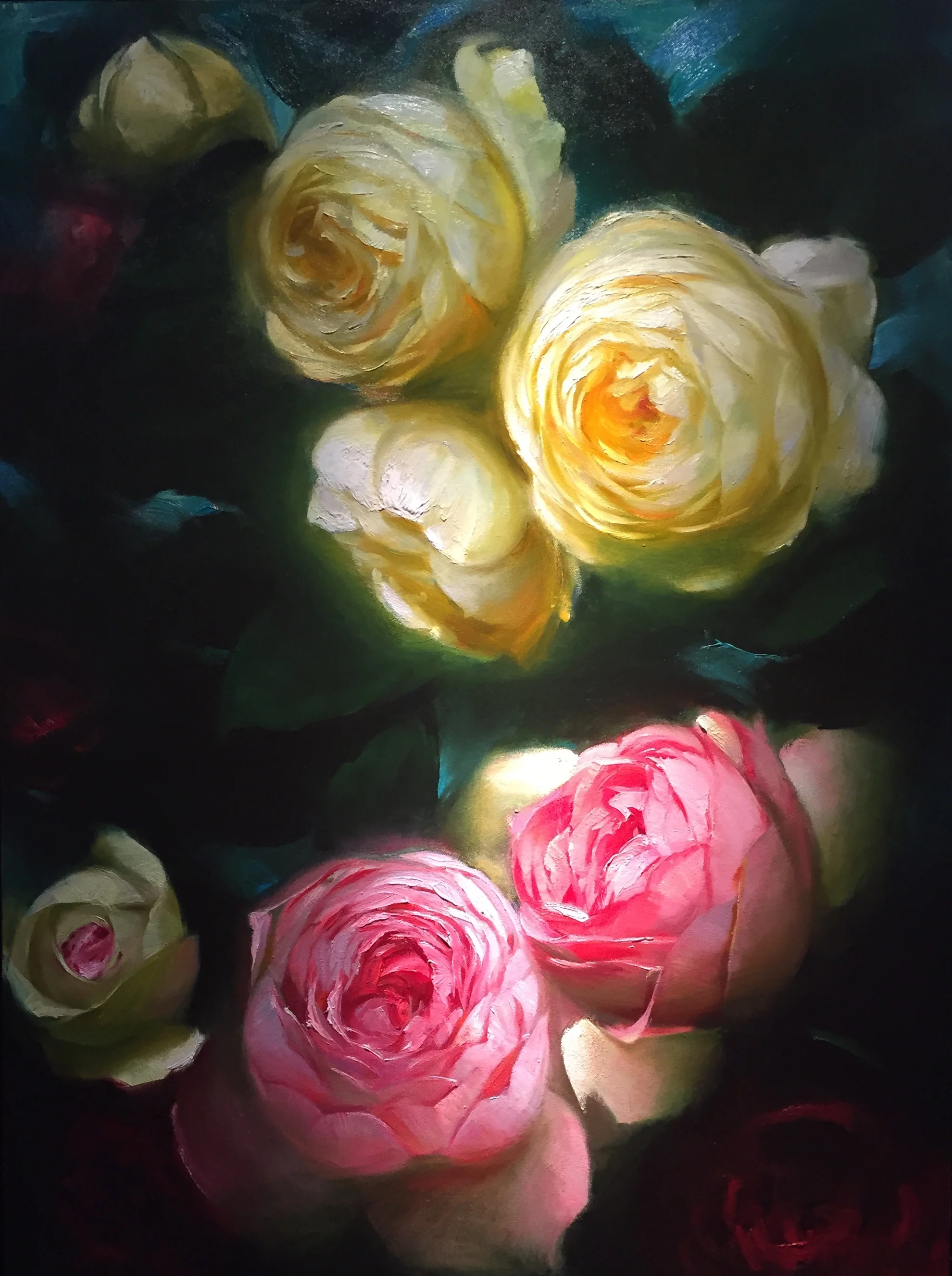 Roses in bloom (48x36)