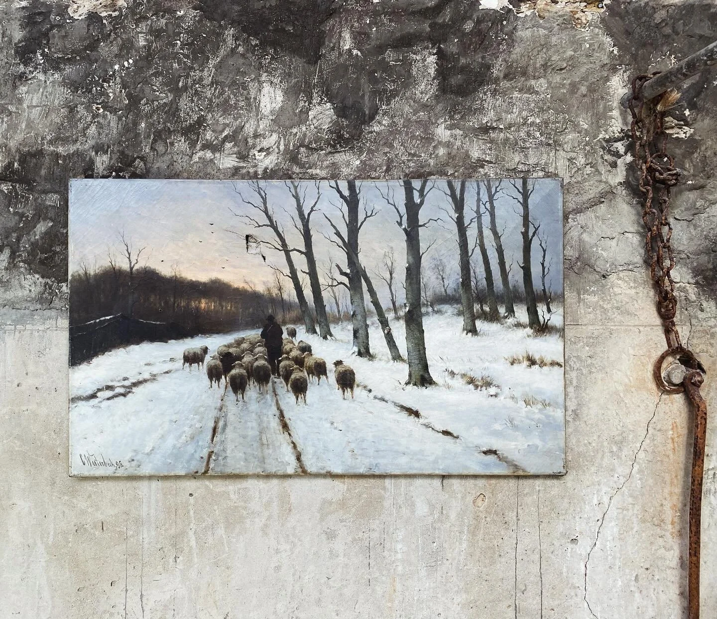 Large Oil Painting On Canvas By Cornelis Westerbeek &ndash; Dutch (1844-1903)

The painting by is signed and dated 1896. Please visit driftniceties.com for more info and condition report. 

&pound;20 UK shipping. 

#antique #oilpainting #sheep #dutch