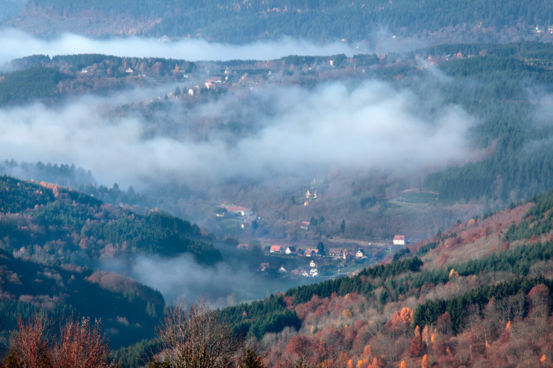 Vue du haut de Belmont, Vallée de la Bruche