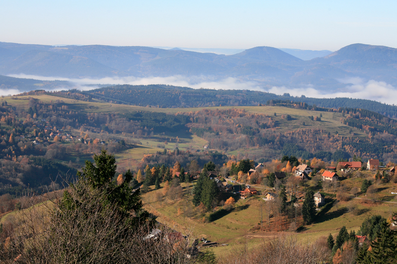 Vue du haut de Belmont, Vallée de la Bruche