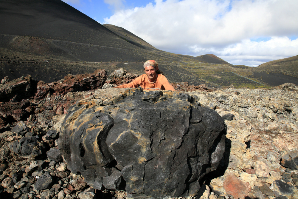 Roche expulsée lors de la dernière éruption du volcan Tenequia, La Palma