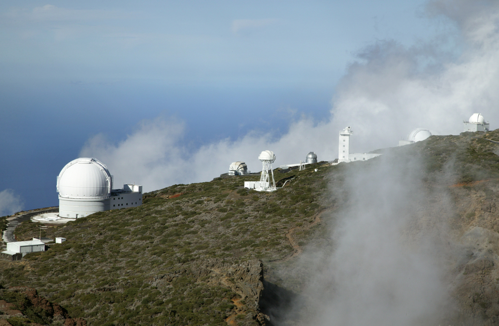 Téléscopes à «Roque de los Muchachos», au sommet de la Caldeira de Taburiente