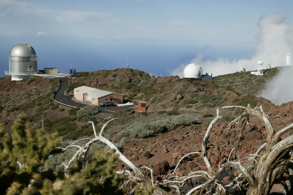 Téléscopes à «Roque de los Muchachos», au sommet de la Caldeira de Taburiente