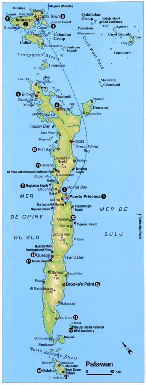 Carte du guide Gallimard, Bibliothèque du Voyageur, Philippines Ed. Mai 2014