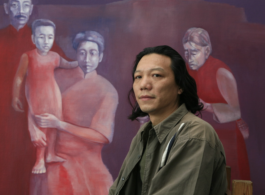 Artist : Jiang Jin in his Art Work Room (Studio) at Art Center Xiao Pu, Songzhuang Village, Tongzhou District,