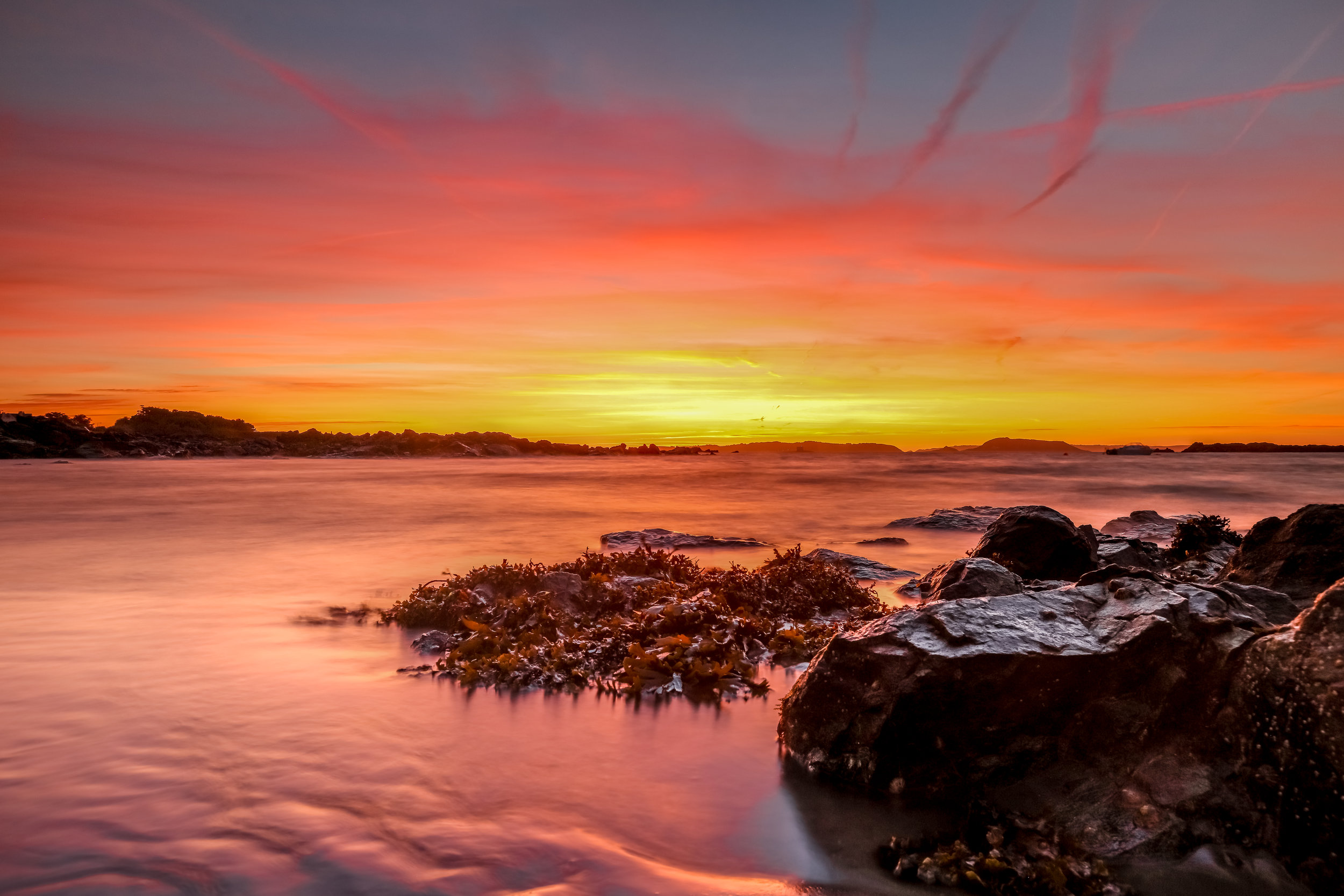 'September Sky'... Sunrise over Herm and Jethou... Love the east side of Guernsey!