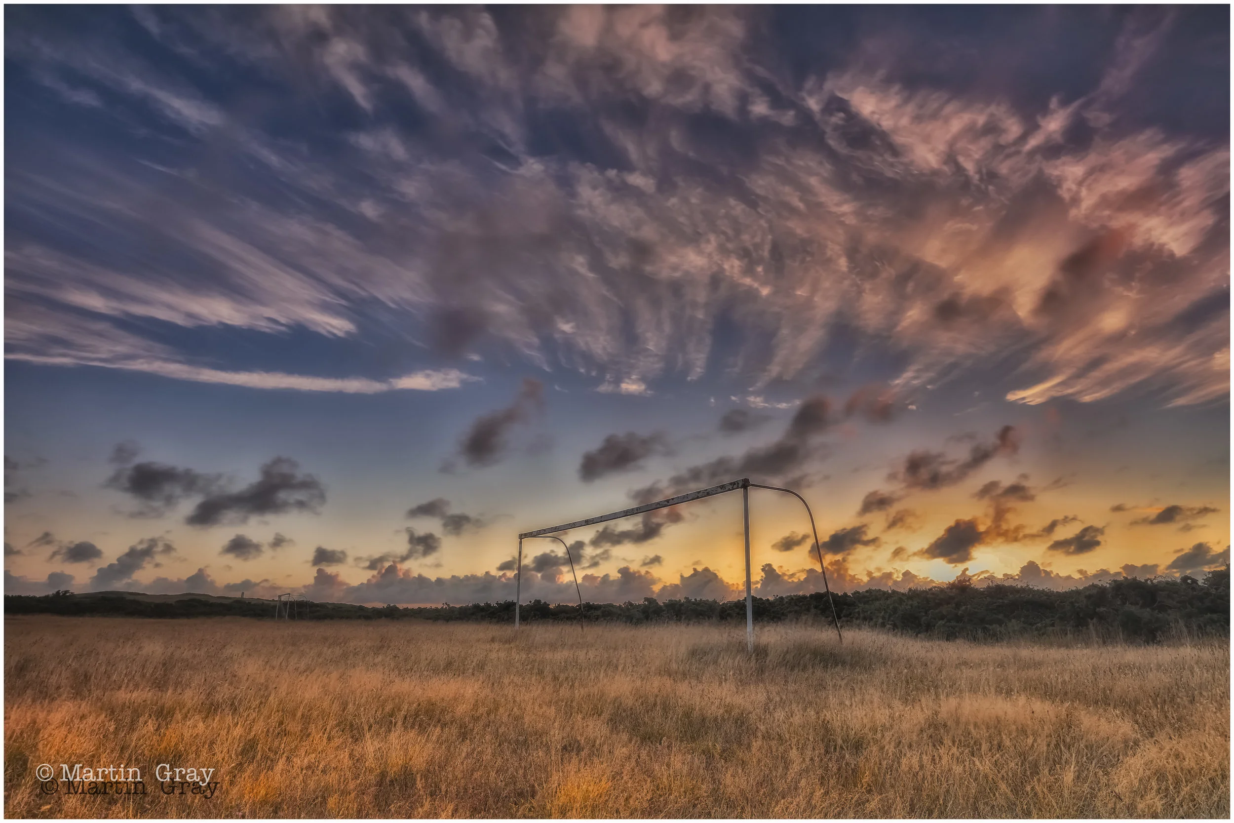 'The Goal'... 'A goal should scare you a little and excite you a LOT'.... Stunning sky at L'Ancresse Common....