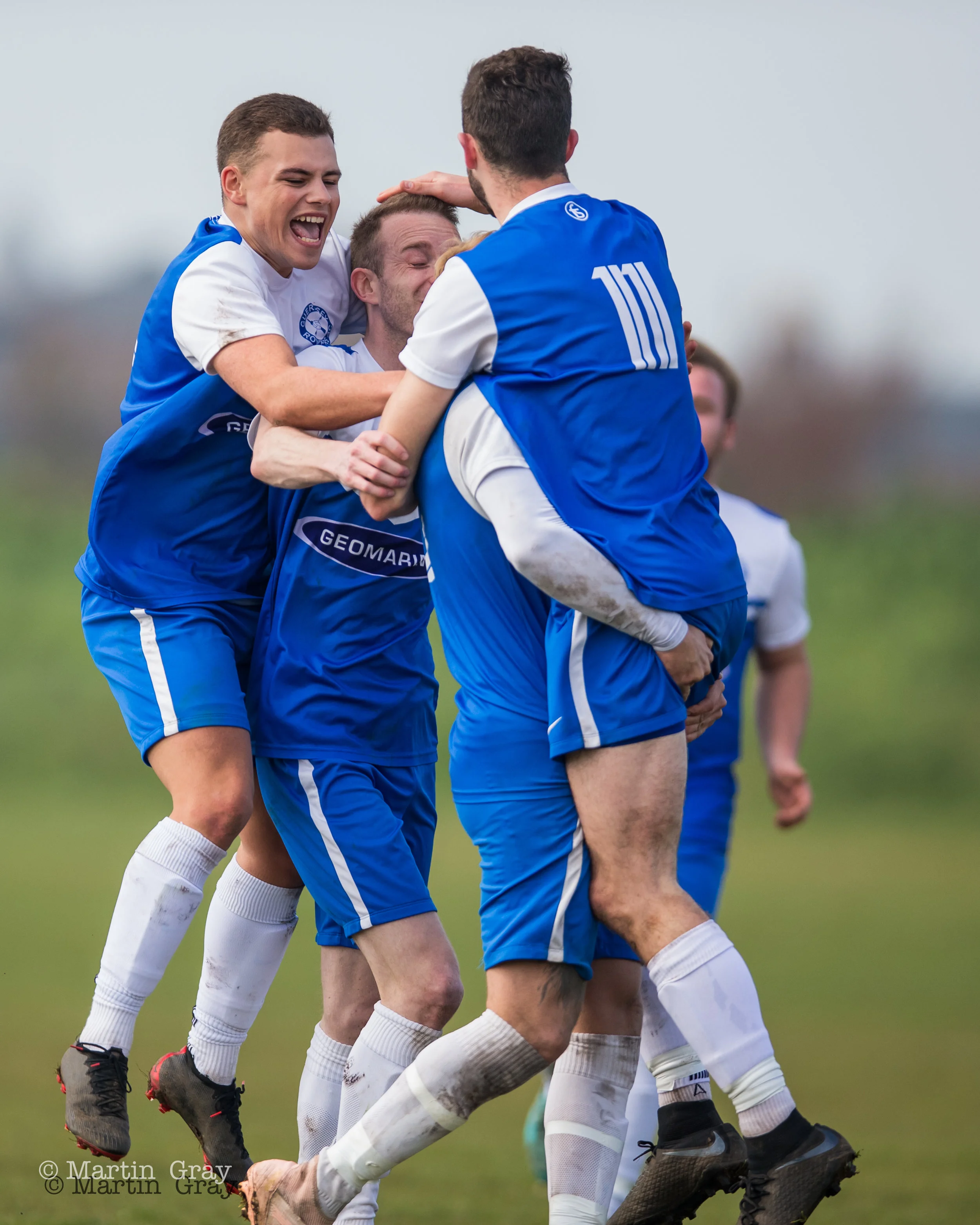 Rovers celebrate Luke Winch's goal to go 2-1 up-0570.jpg