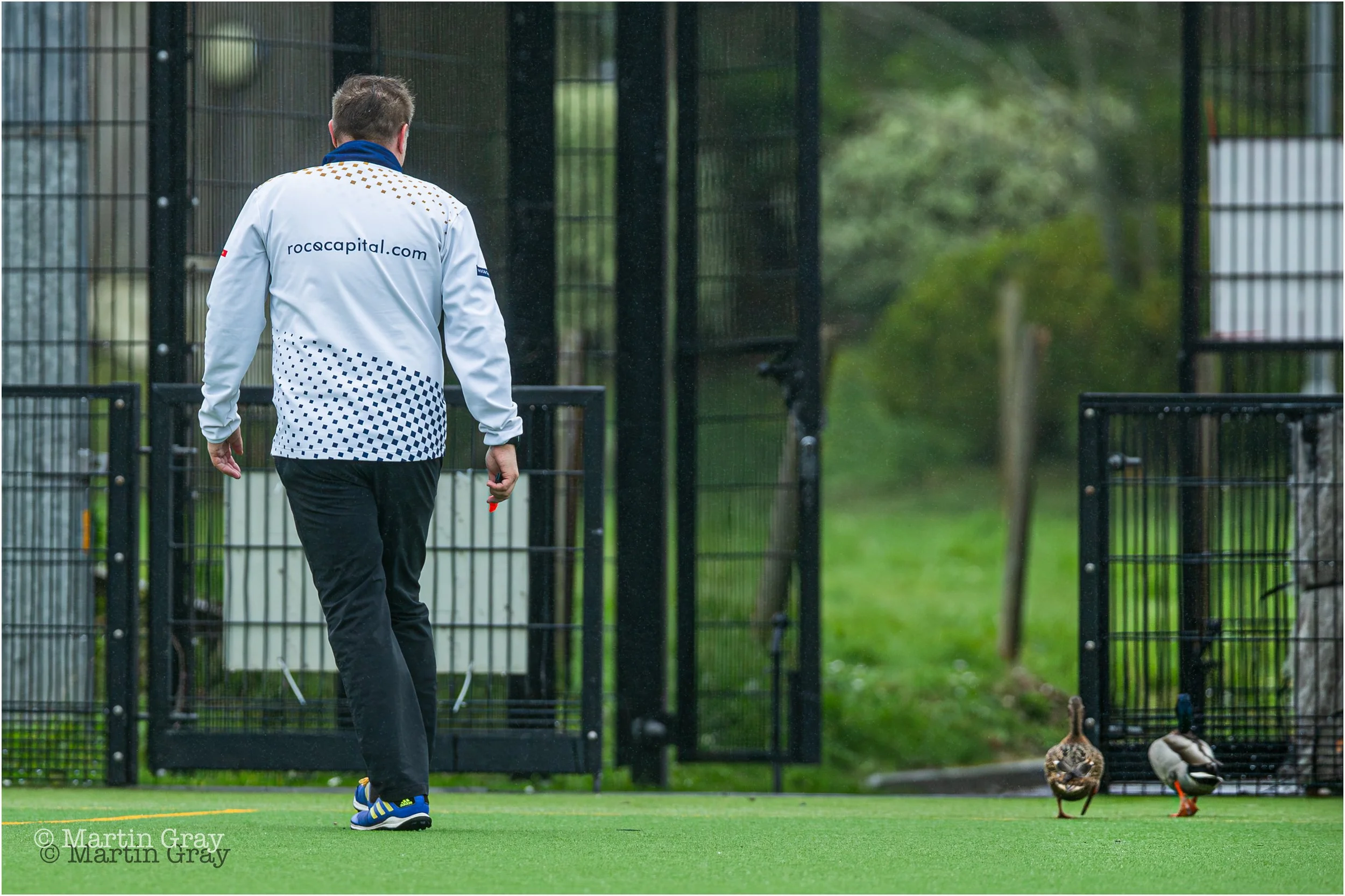 Ducks escorted from the pitch-0627.jpg