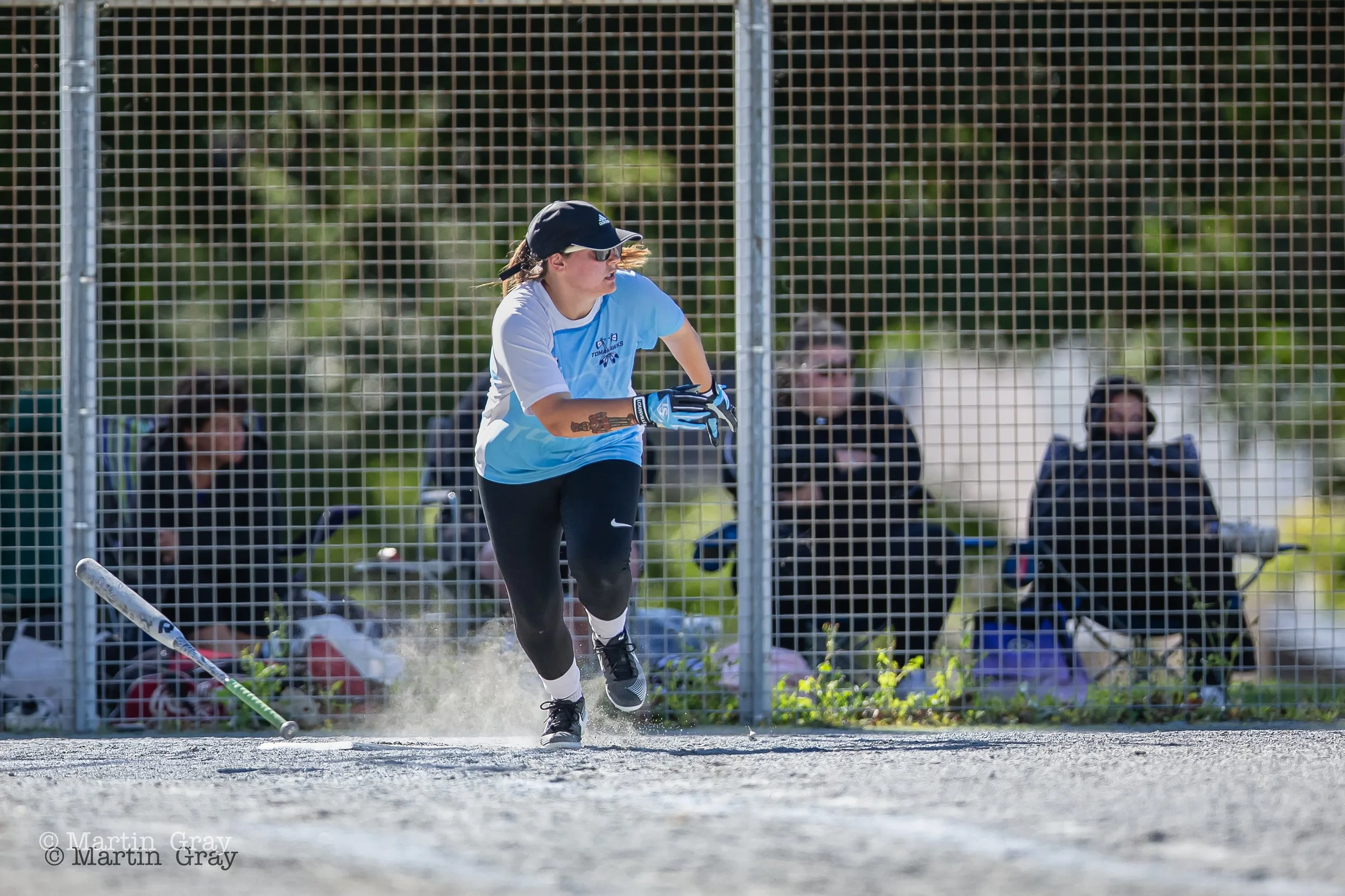 Tornadoes Kirstie Marquis sets off for first base-1398.jpg