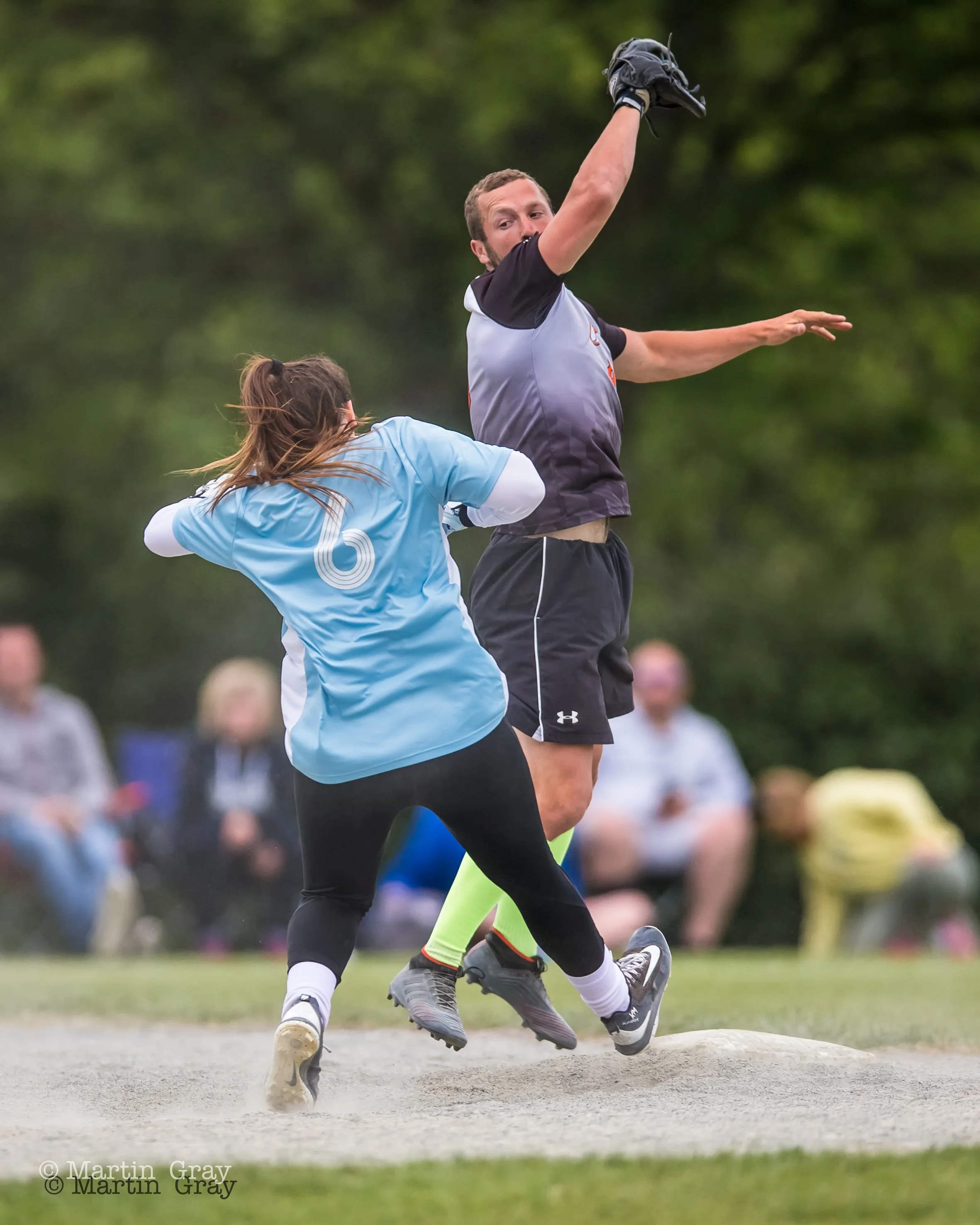 A close call for Tomahawks  as Kirstie Marquis looks to make third base-4321.jpg