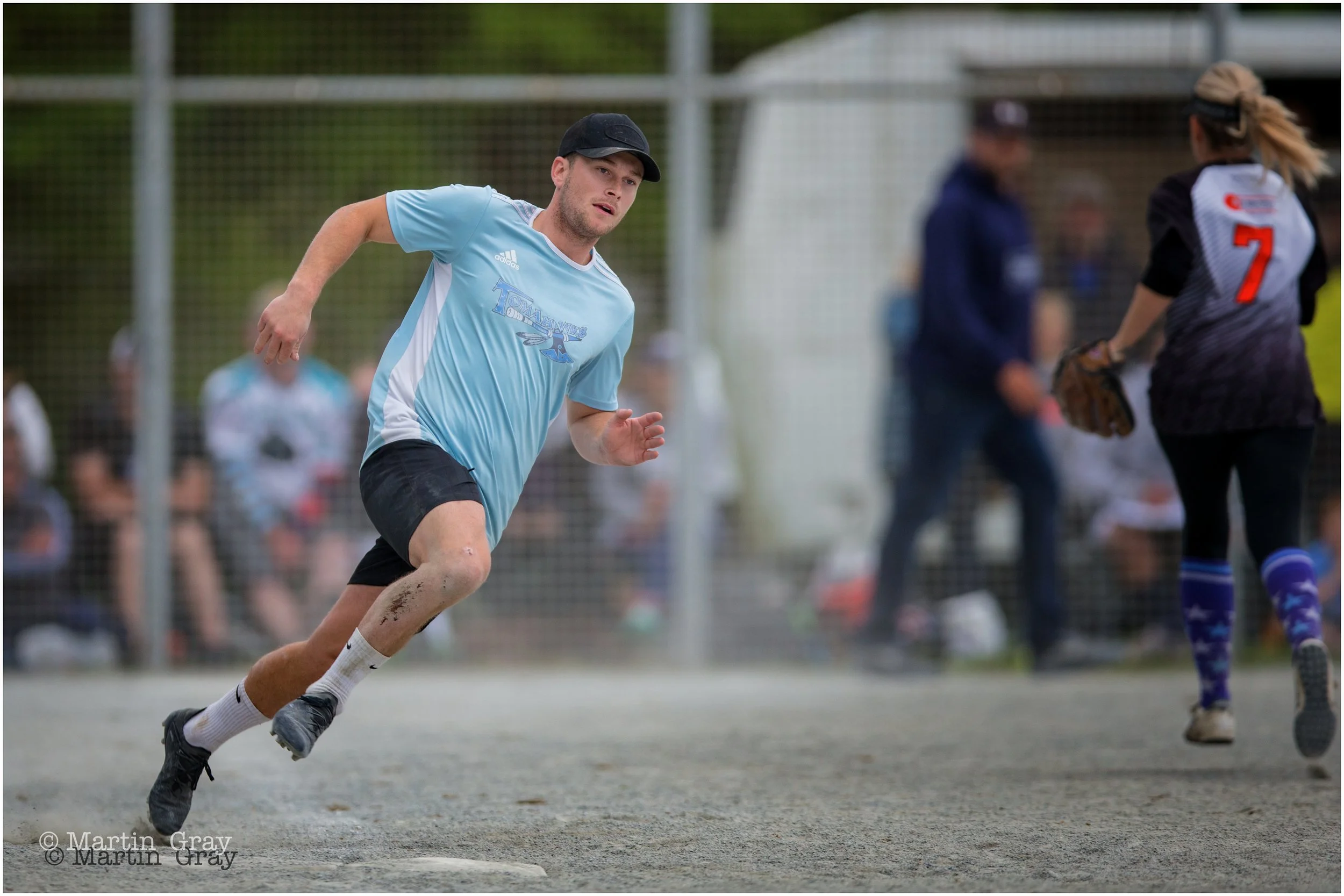 Ben Youlton rounds first base on his way to a 'Home' run-4779.jpg