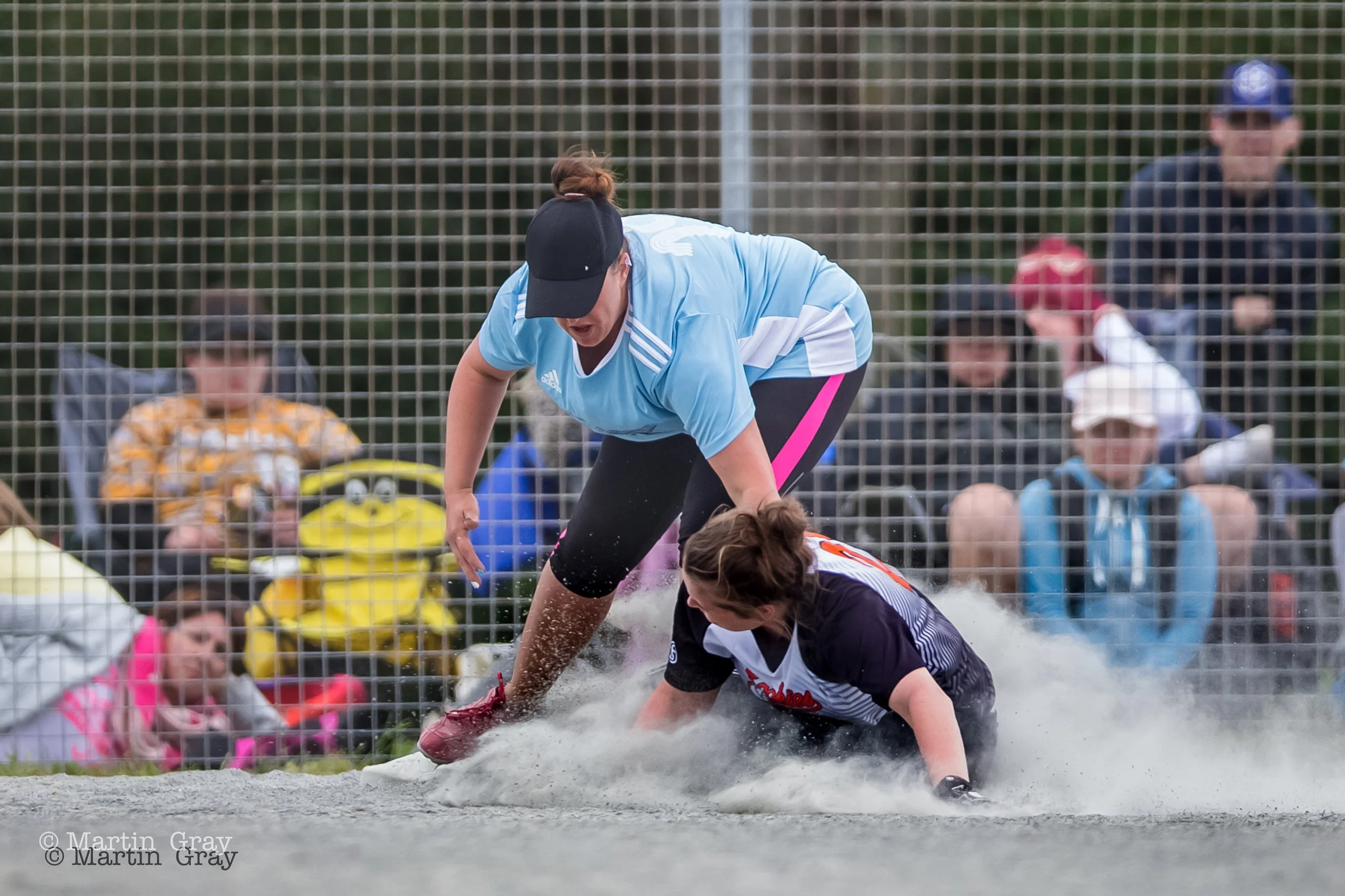 Rookies slide into third base in the Slowpitch Final-4372.jpg