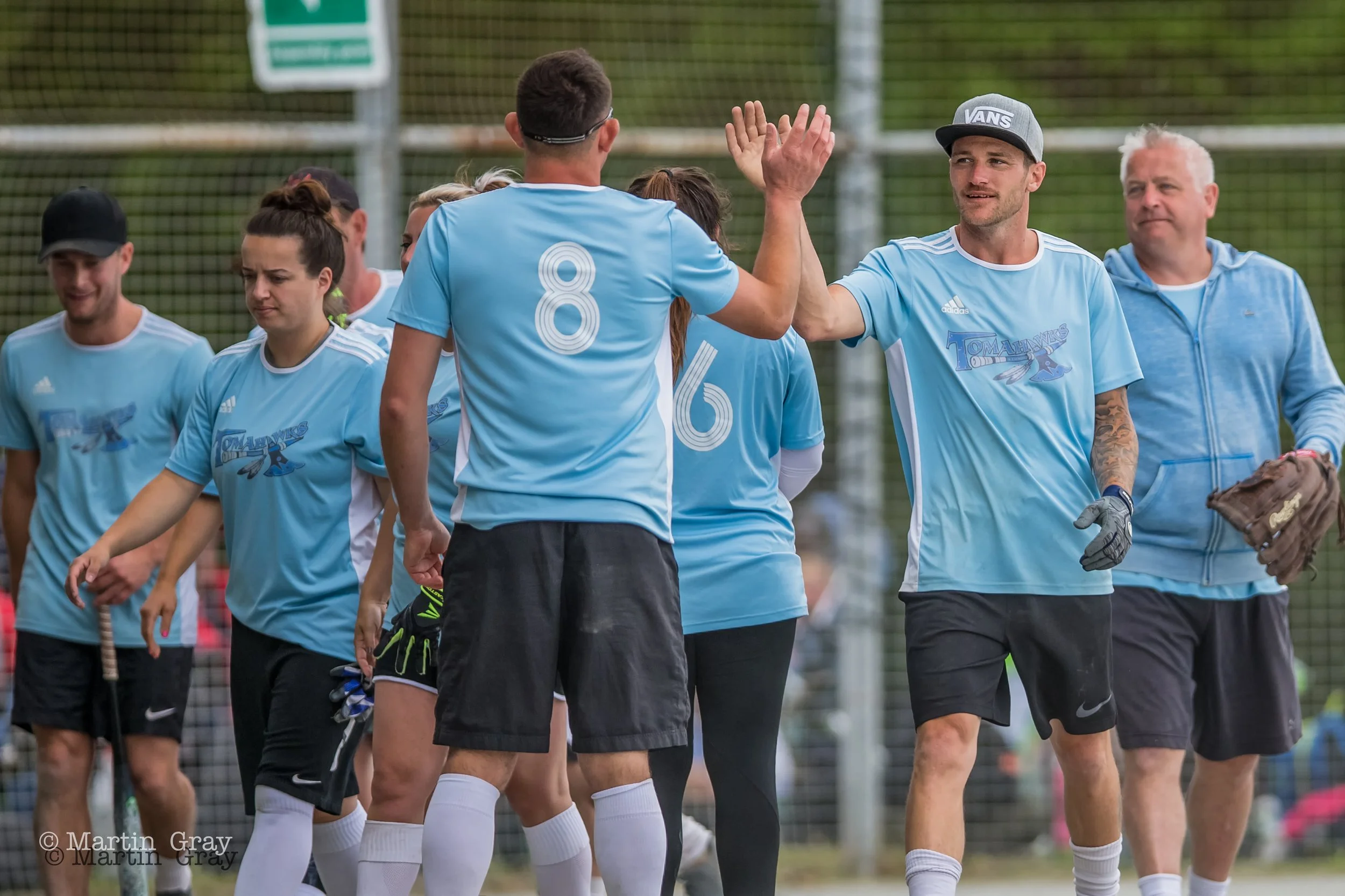 Tomahawks celebrate a Shane Taylor home run-4525.jpg
