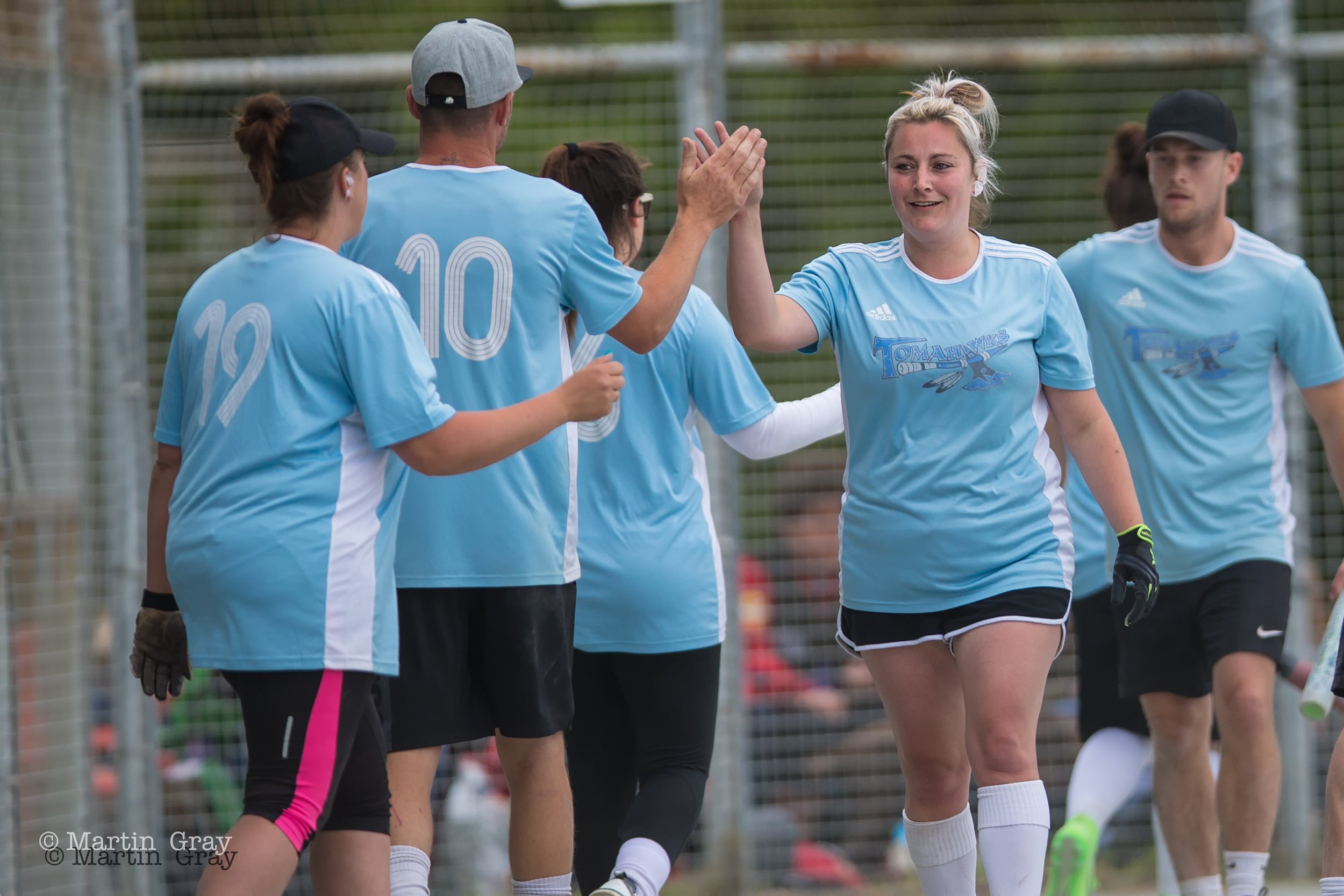 Tomahawks Danni Young celebrates a 'Home' run-4646.jpg