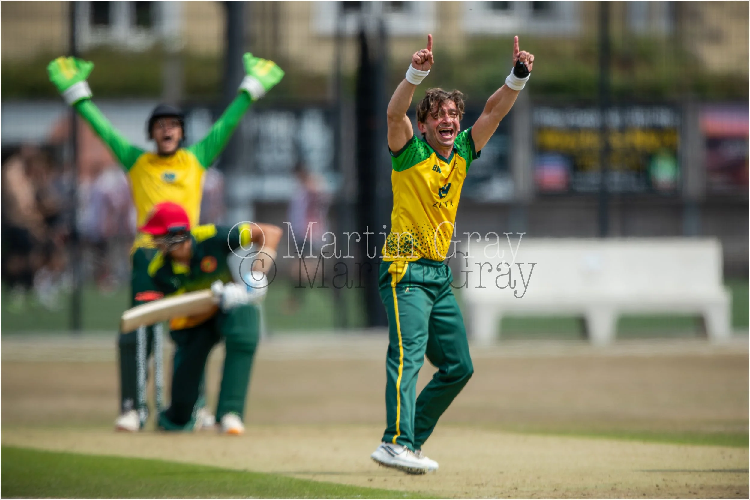 Ben Wentzel's huge appeal for lbw on centurian Stan Norman Not out-3856.jpg