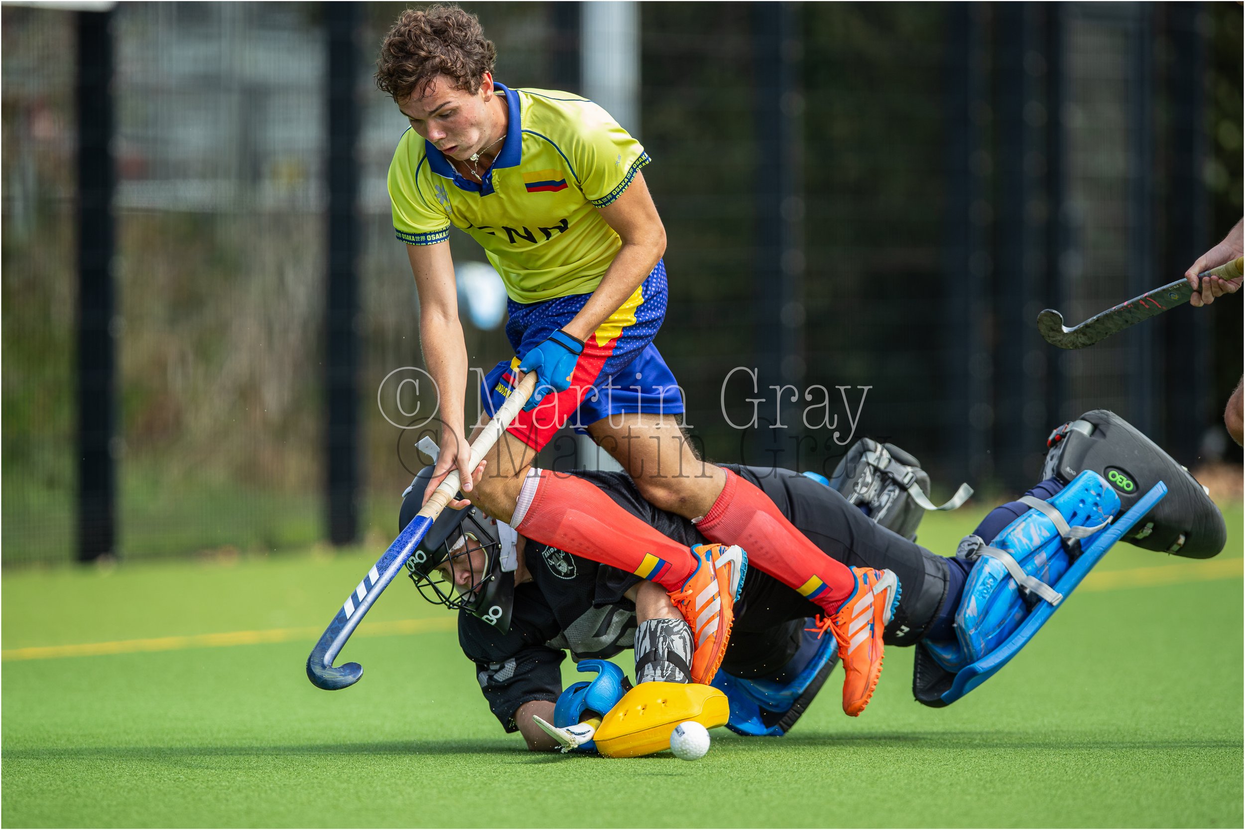 Dan Cameron is brought down resulting in a penalty stroke-8859.jpg