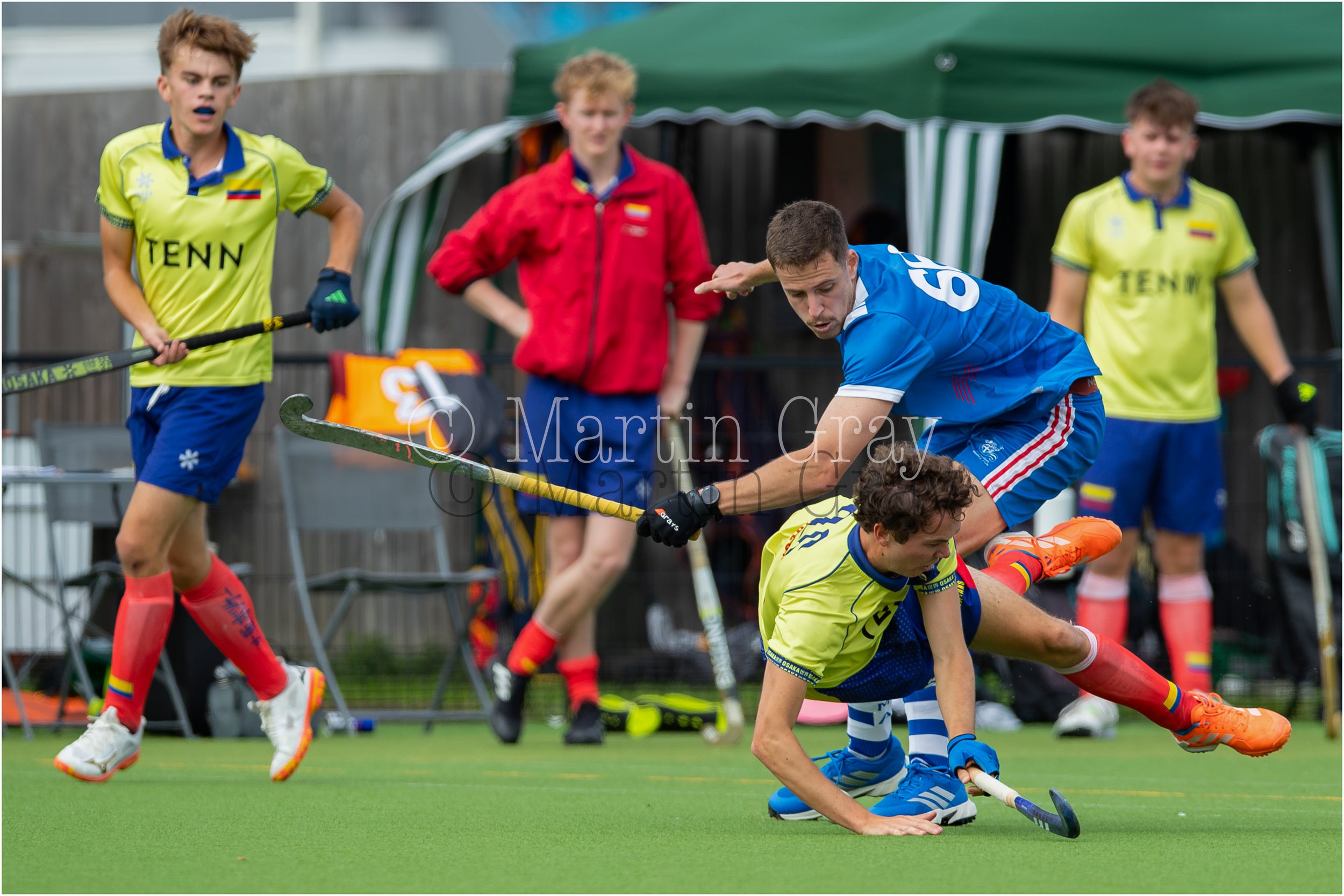 Dan Cameron is bundled off the ball-8606.jpg