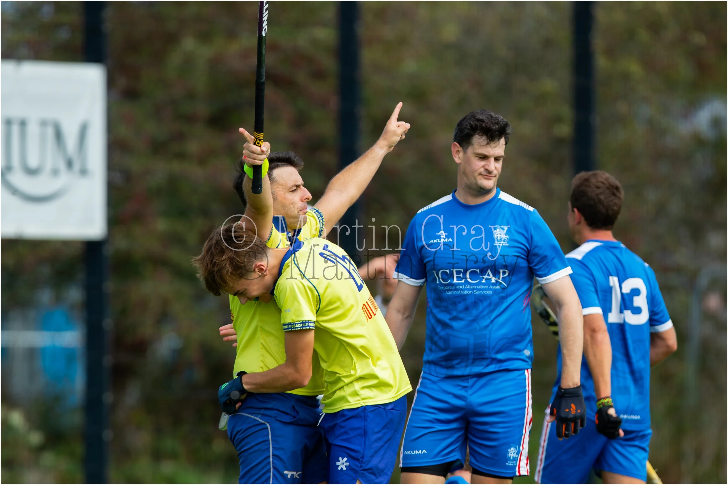 Sean Donaldson salutes Colombians second goal with Charlie Le Tocq-8903.jpg