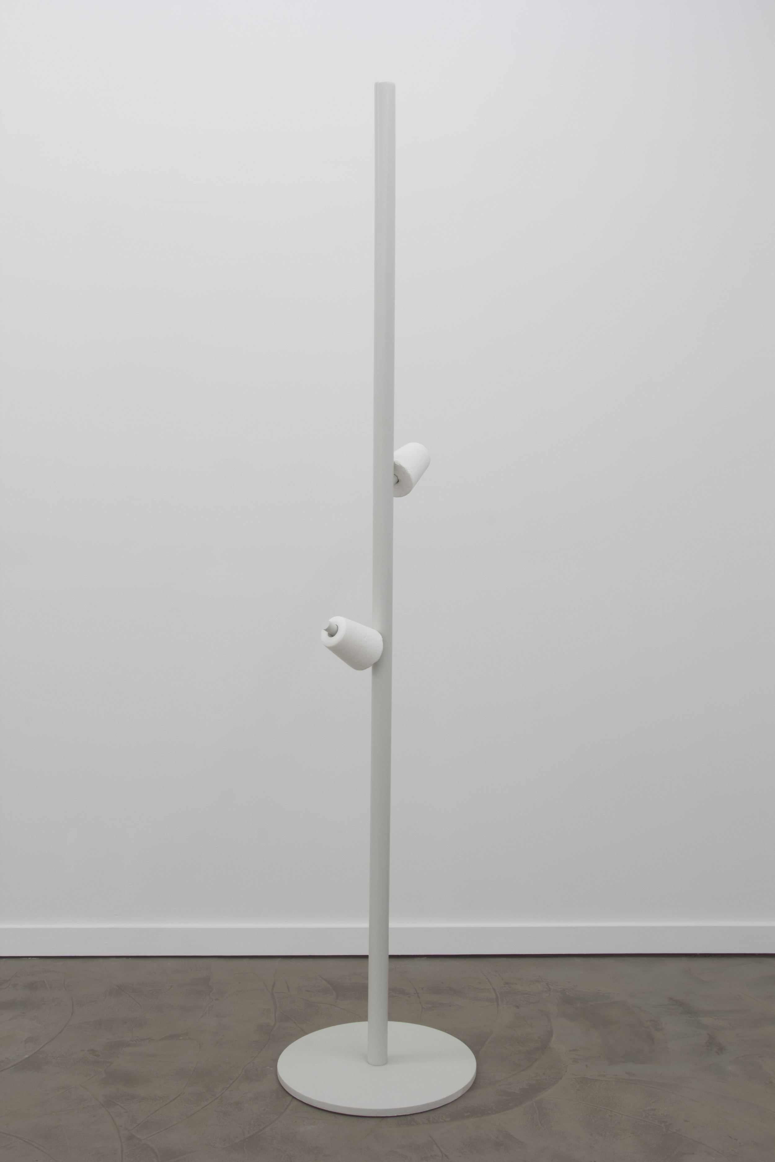  Rack 02 2011  wood, metal fastening, chalk cones, and oil enamel 96 1/4"x20 1/2"x20 1/2" 