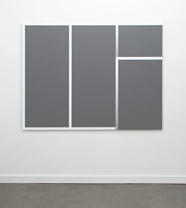  Framed Gray Panel Work 01, 2011  Inkjet print on backlit film on four panels mounted on dibond 55" x 72" 