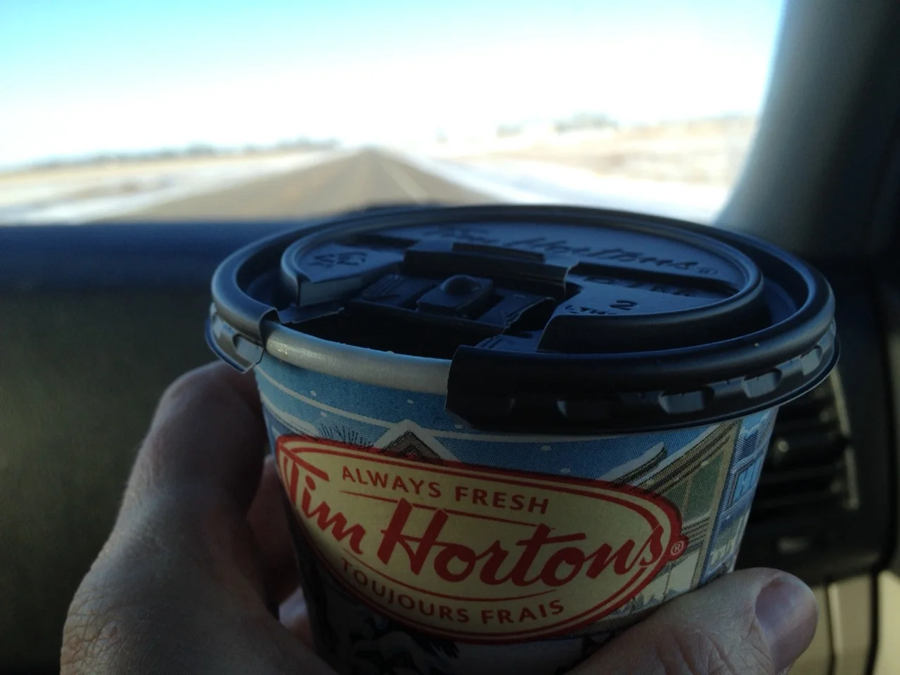 Nothing makes you want a Tim Hortons coffee more than not being able to have one. This double double tasted of home.