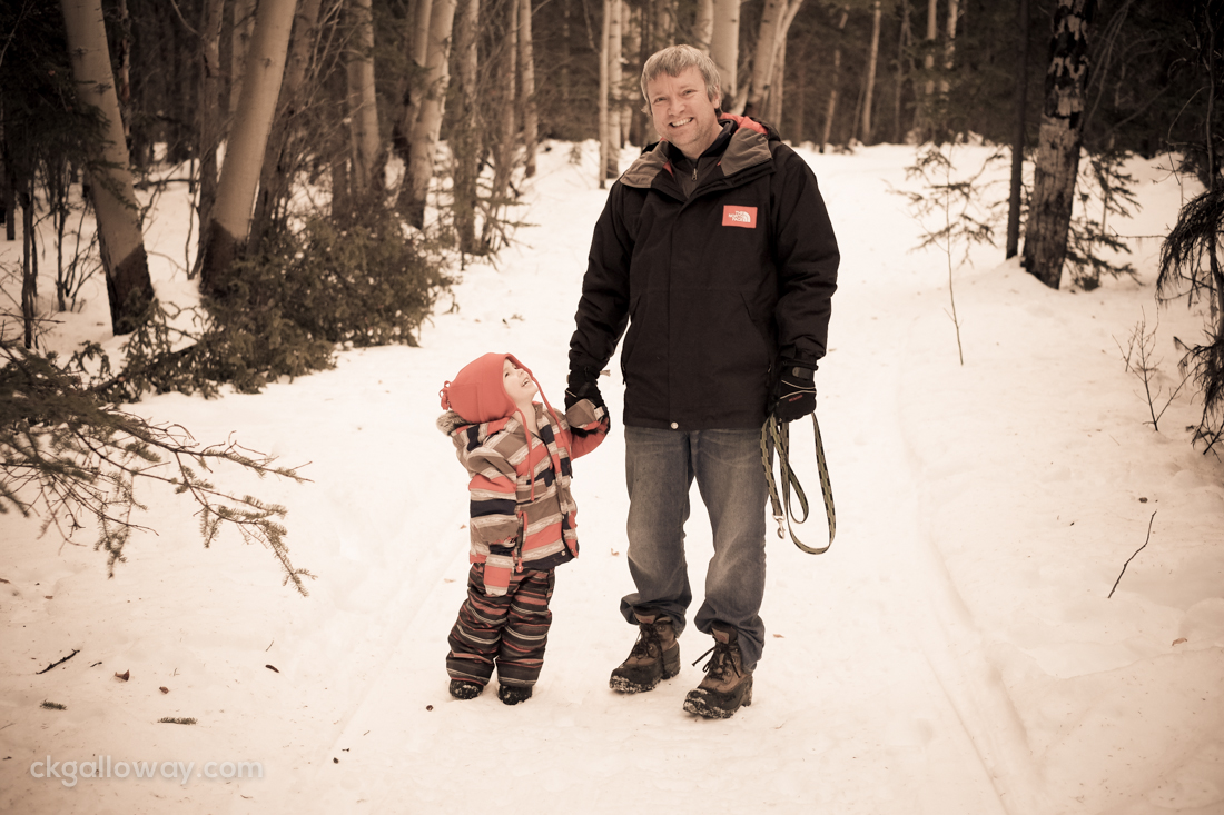 Richard and Oscar, out for a walk. Photo by Christa Galloway.