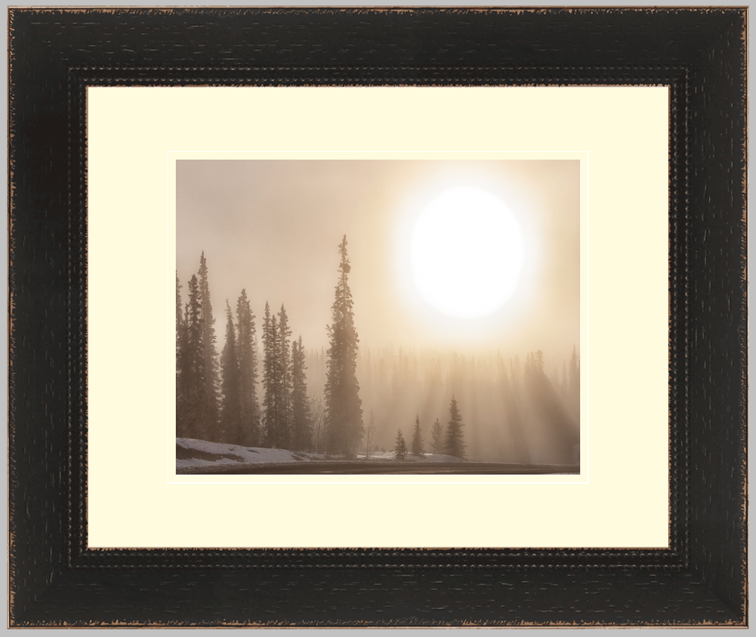 Klondike Highway, 16" X 20" print in a weathered frame. $240