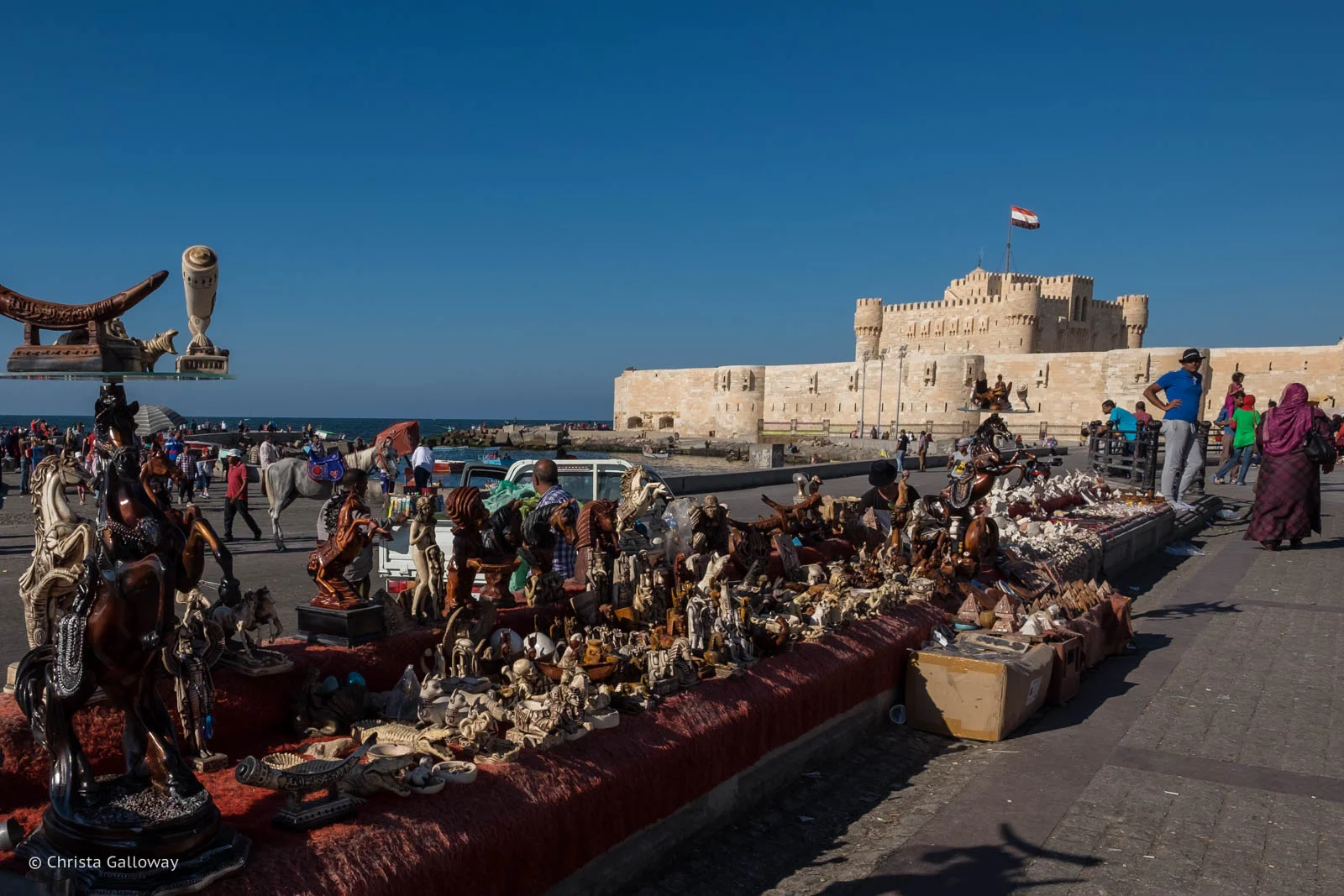 The outside of Qaitbay Citadel (which closes at 4pm)