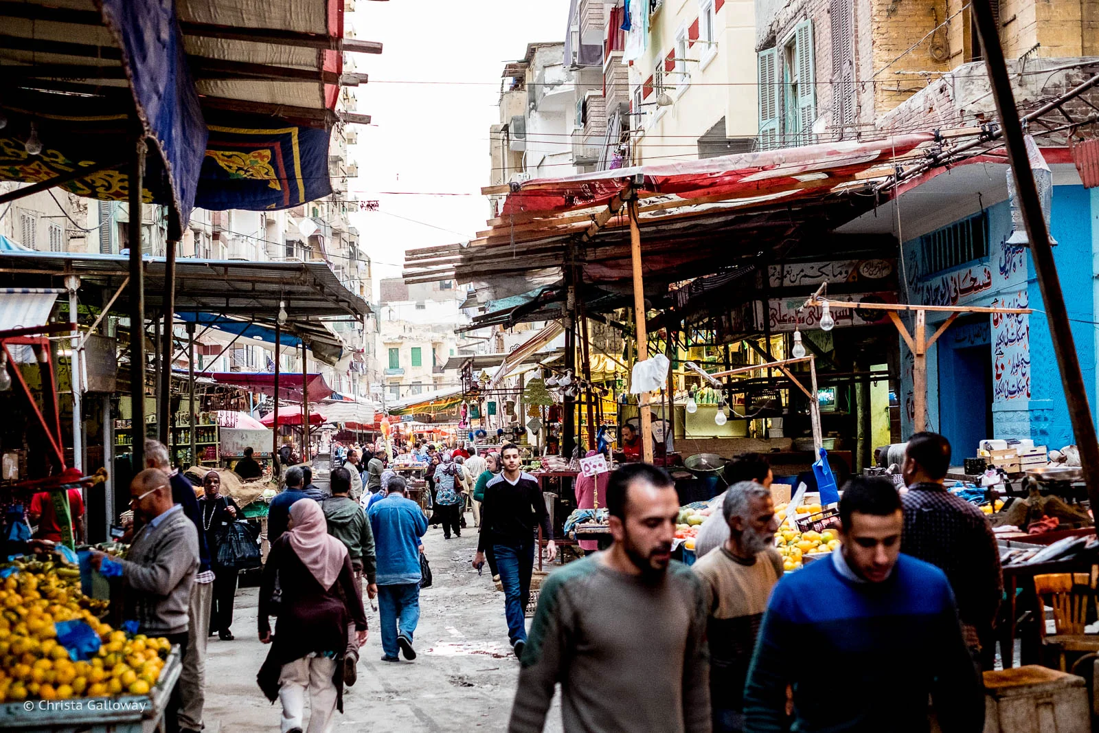 Mansheny market in Alexandria, Egypt.