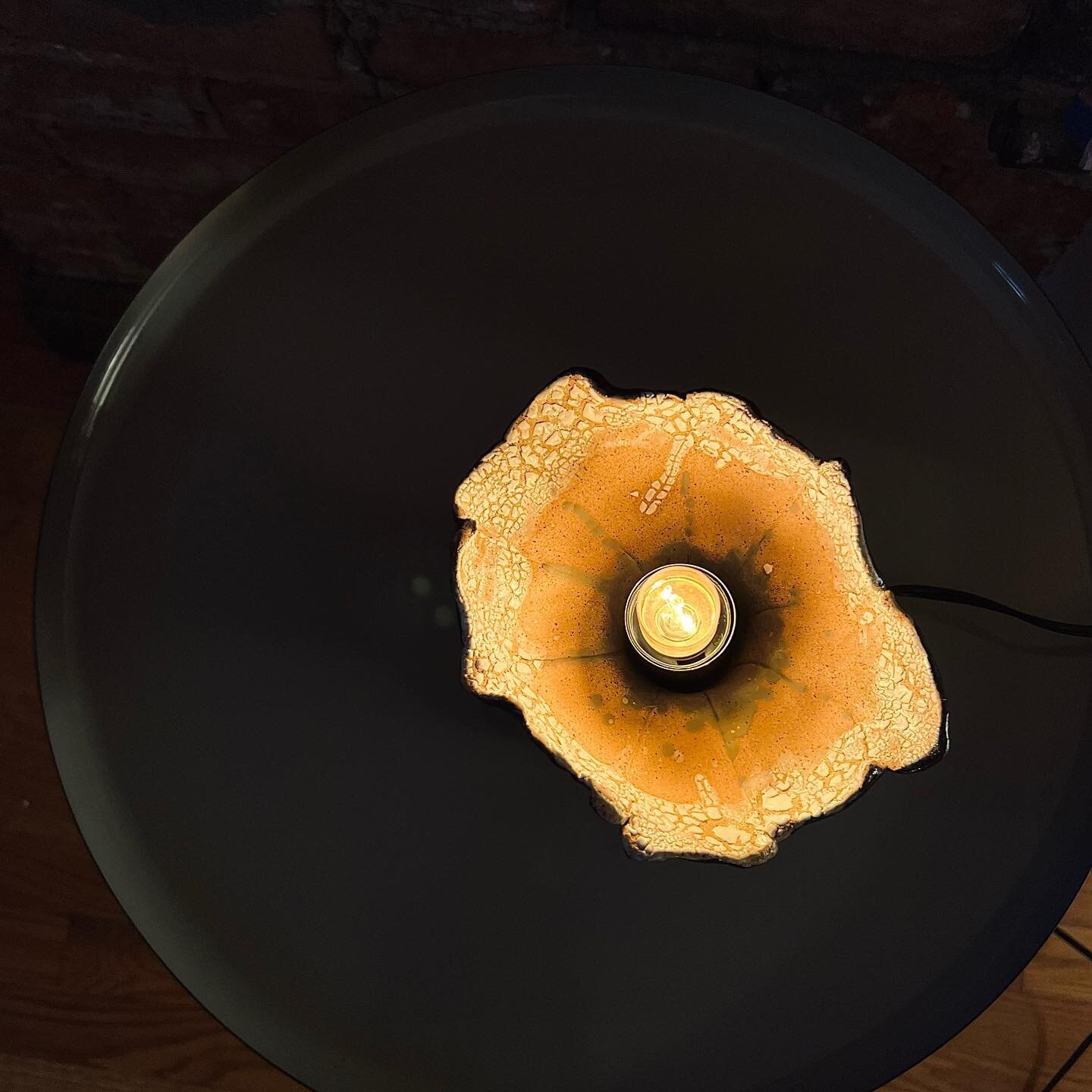 botanical lamp 
made at @clayspace_bk 
#ceramics #clay #clayspace #lighting #lamp