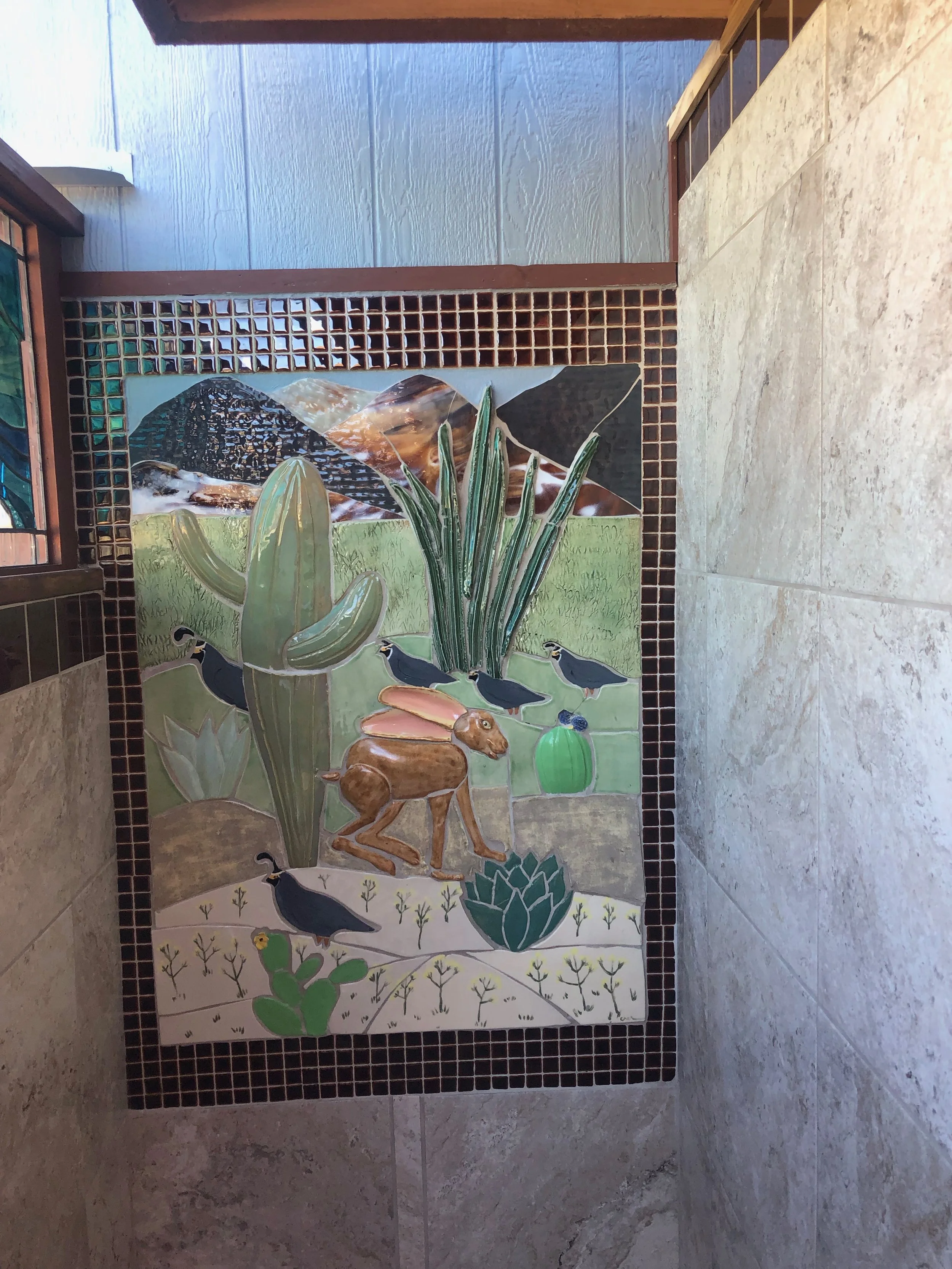 MURAL IN OUTDOOR SHOWER