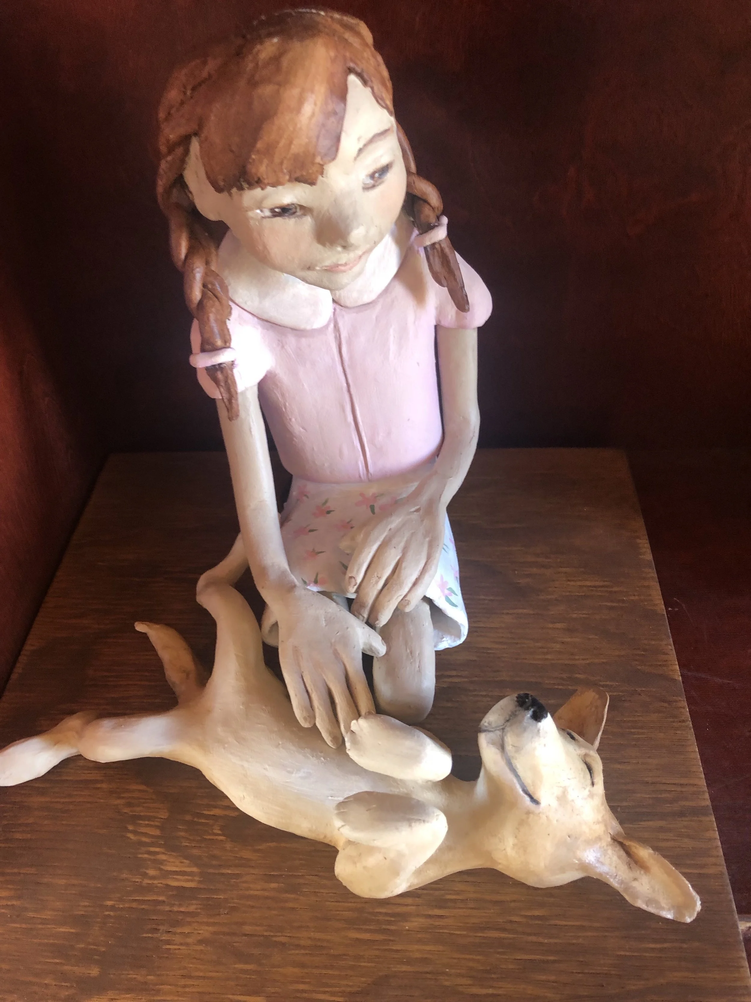 GIRL WITH DOG