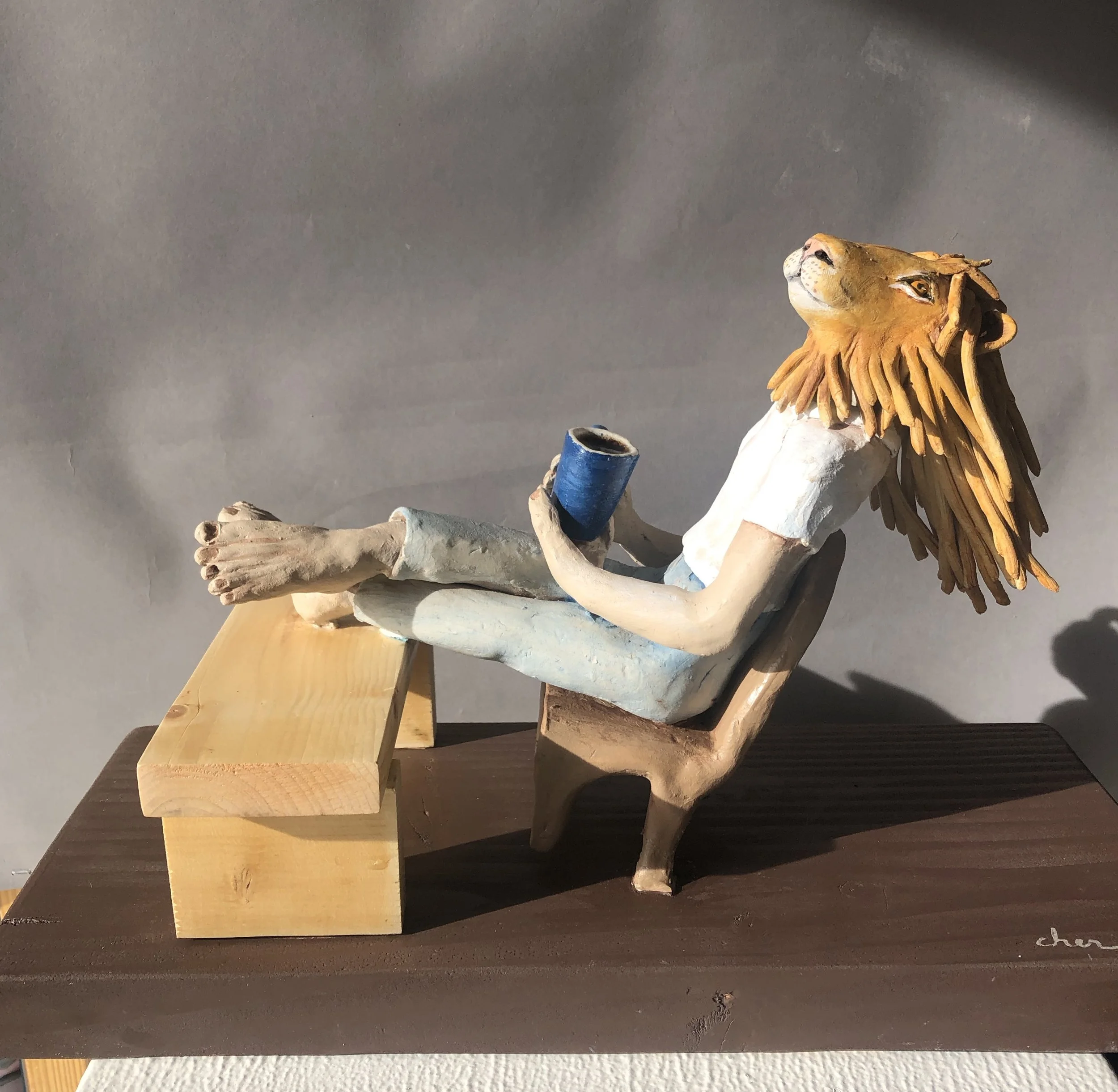 LEANING BACK, TAKING A BREAK