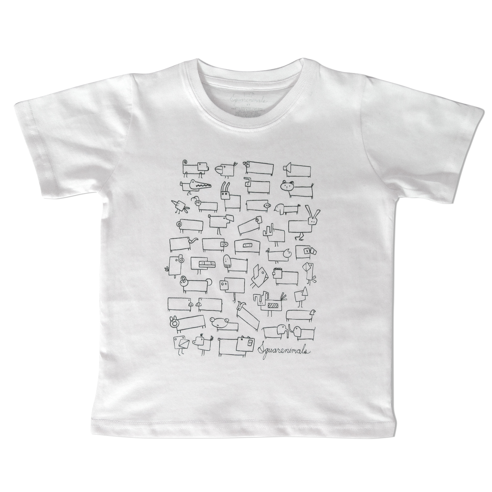 Organic Toddler Tee : Squarenimals