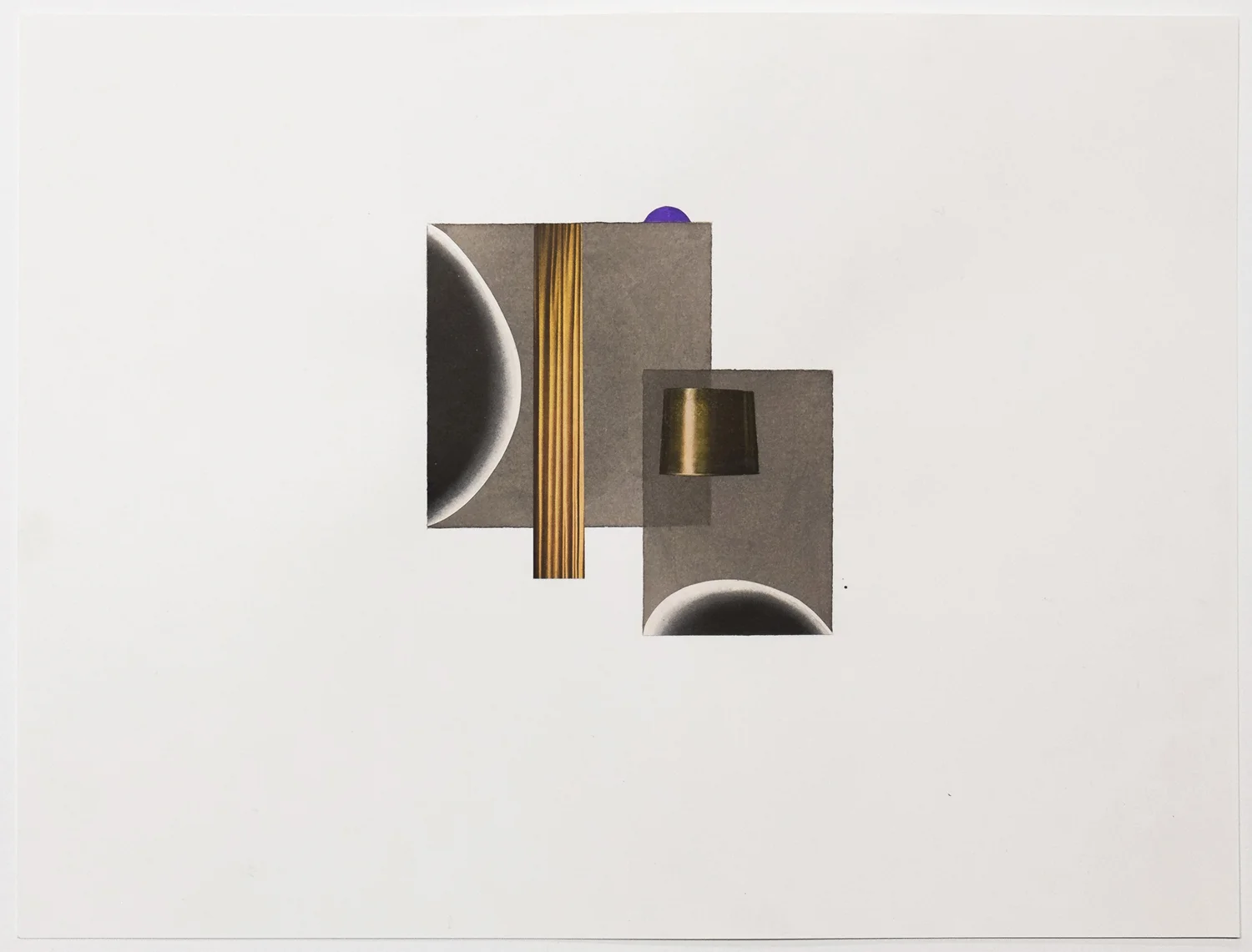 Untitled (no. 39), 2013, from the Black Box Project, ink, collage on paper, 12 x 16”